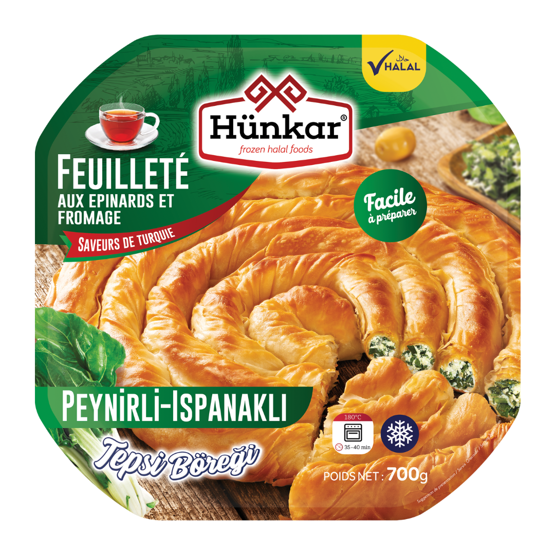 Feuilleté aux Épinards et Fromage – 700g