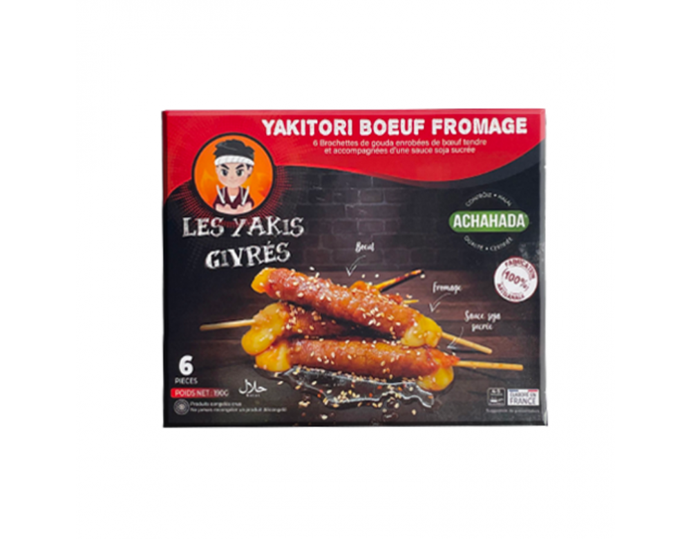 Yakitori Boeuf Fromage x6 Yakis givrés 190g Achahada