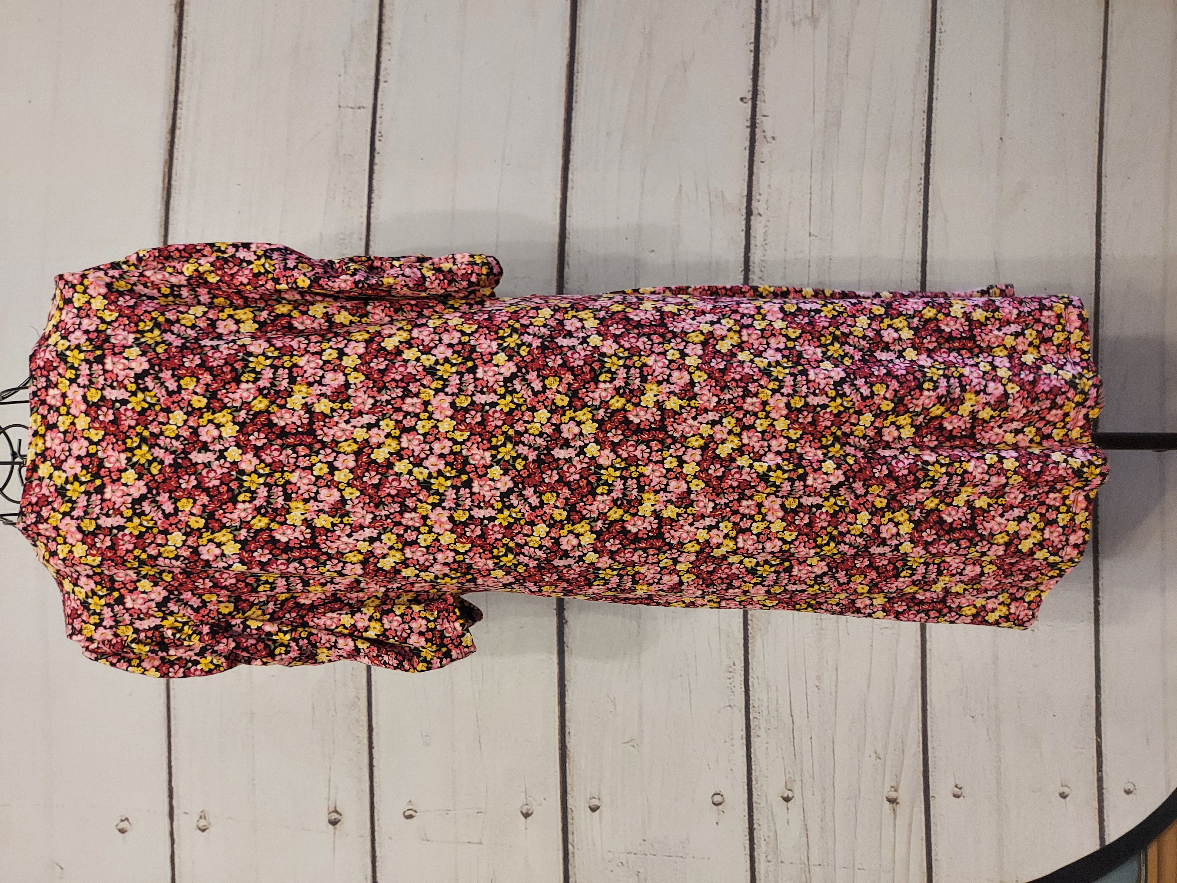F&F floral print button up dress size 16