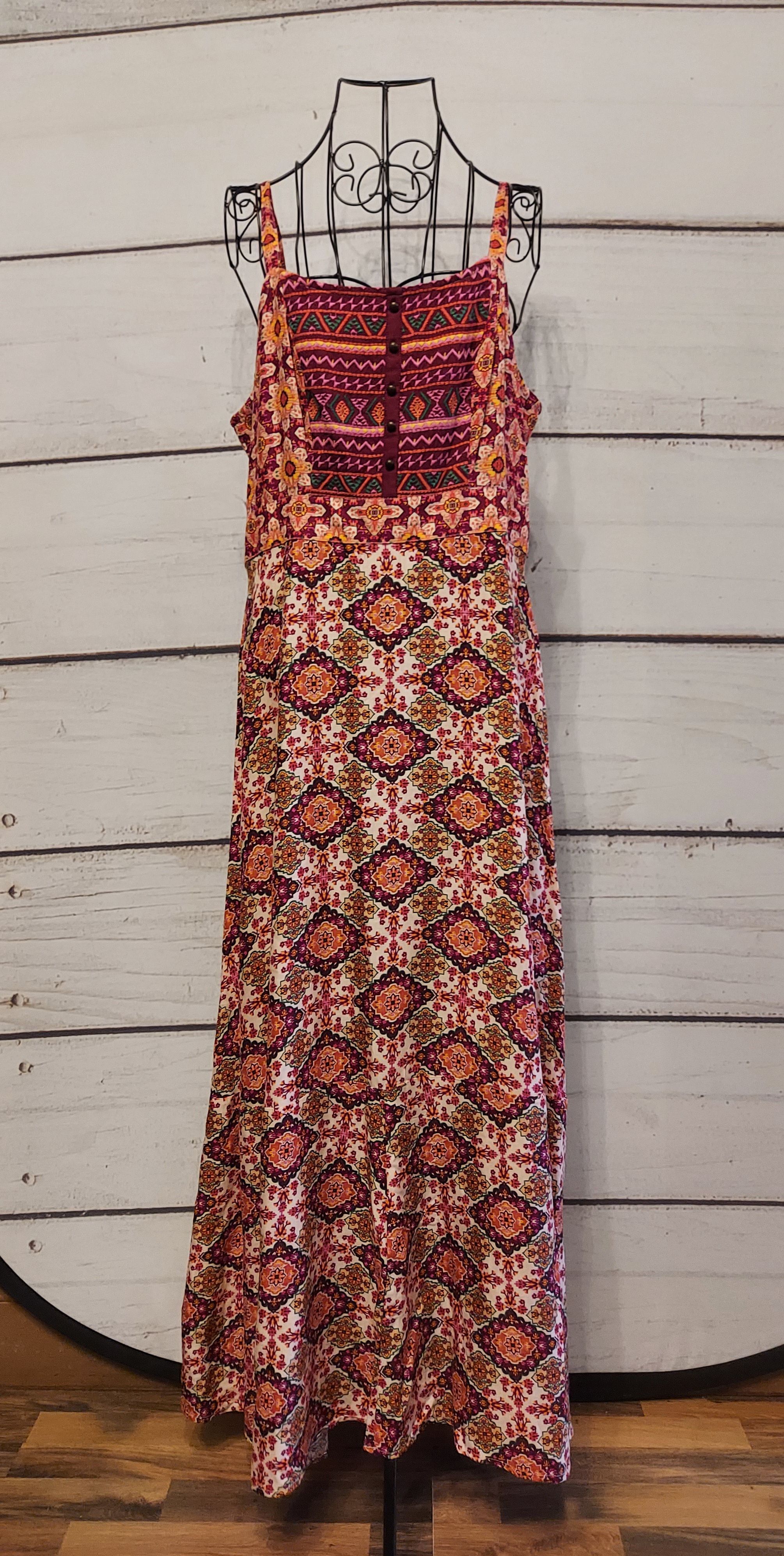 Tu Multicoloured long dress size 14