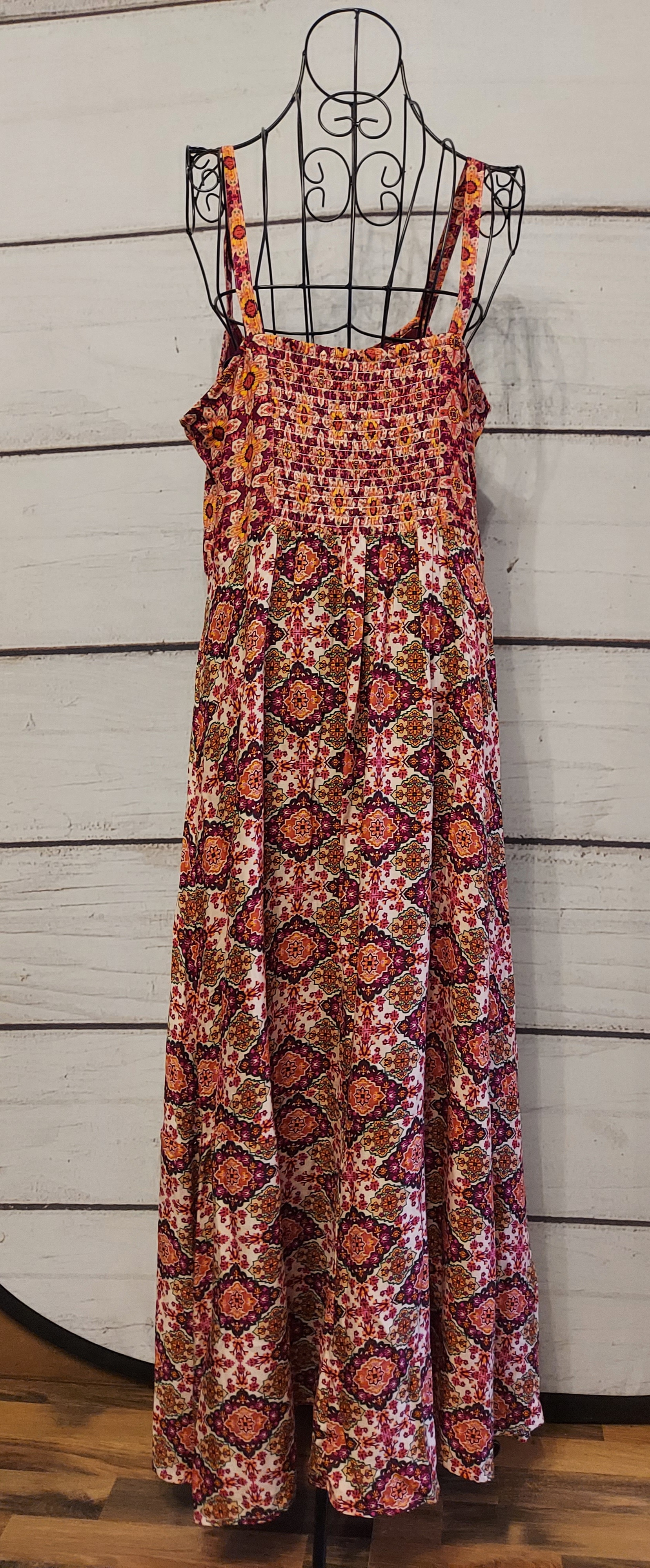 Tu Multicoloured long dress size 14