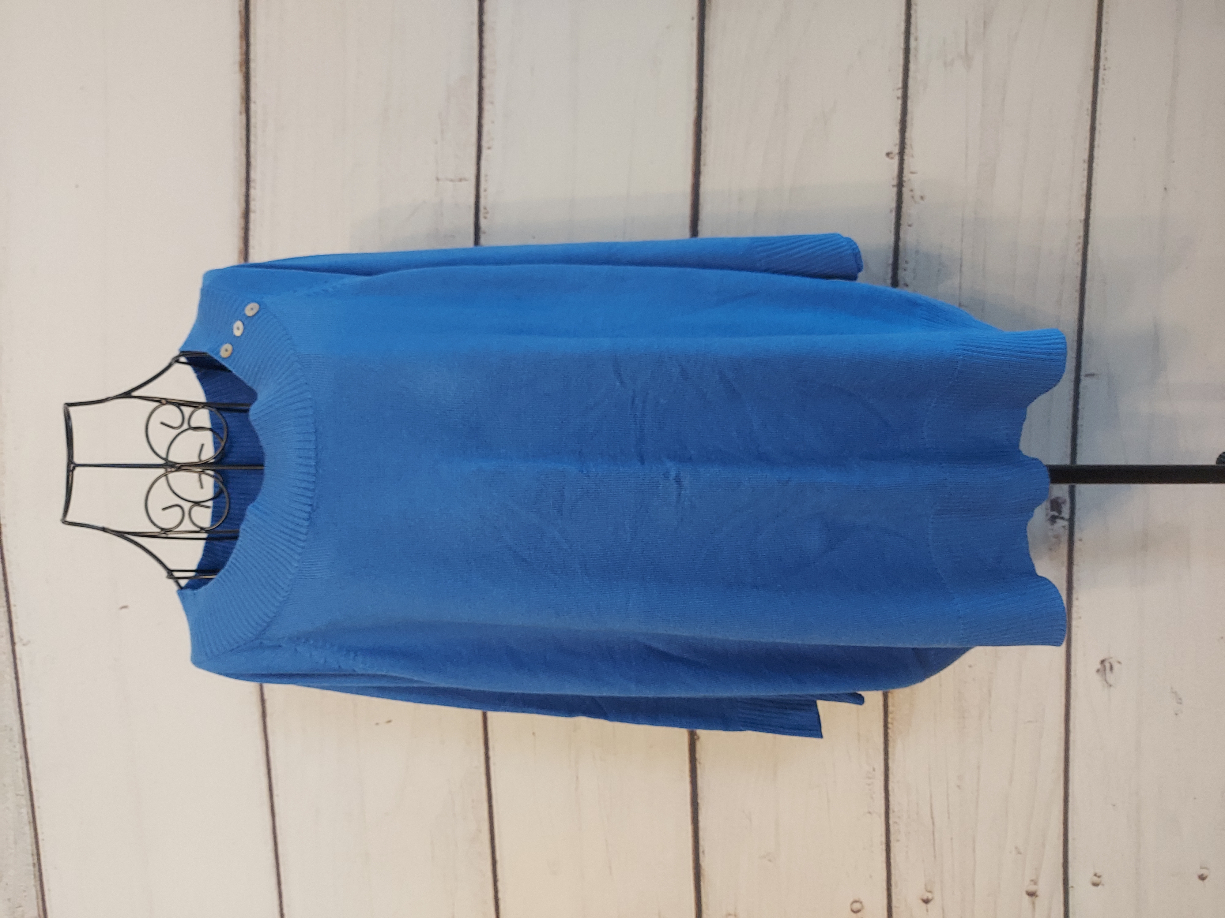 Note blue sweater 3/4 sleeves size 28/30