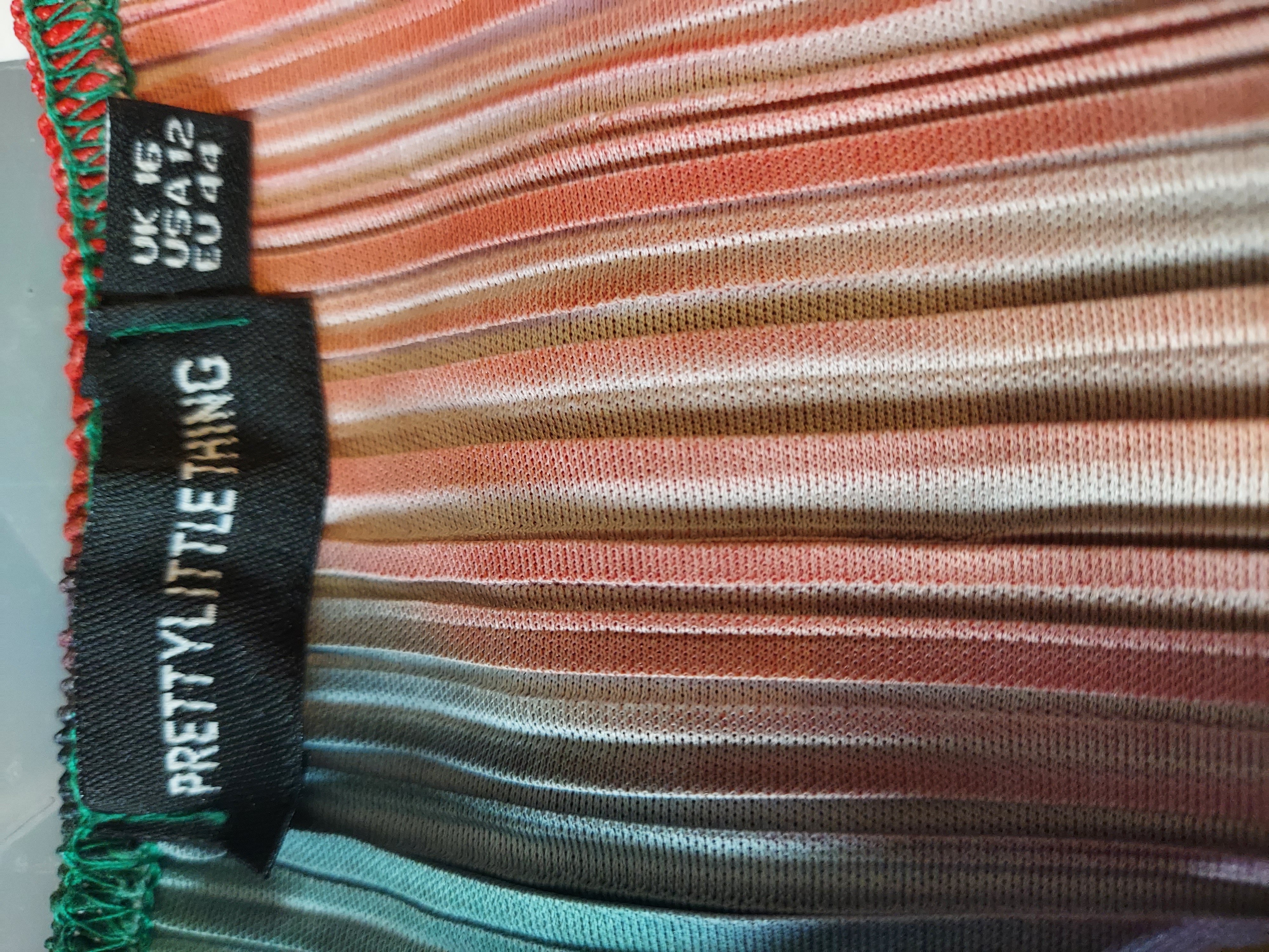 Pretty  Little  Thing Multicoloured long dress size 16