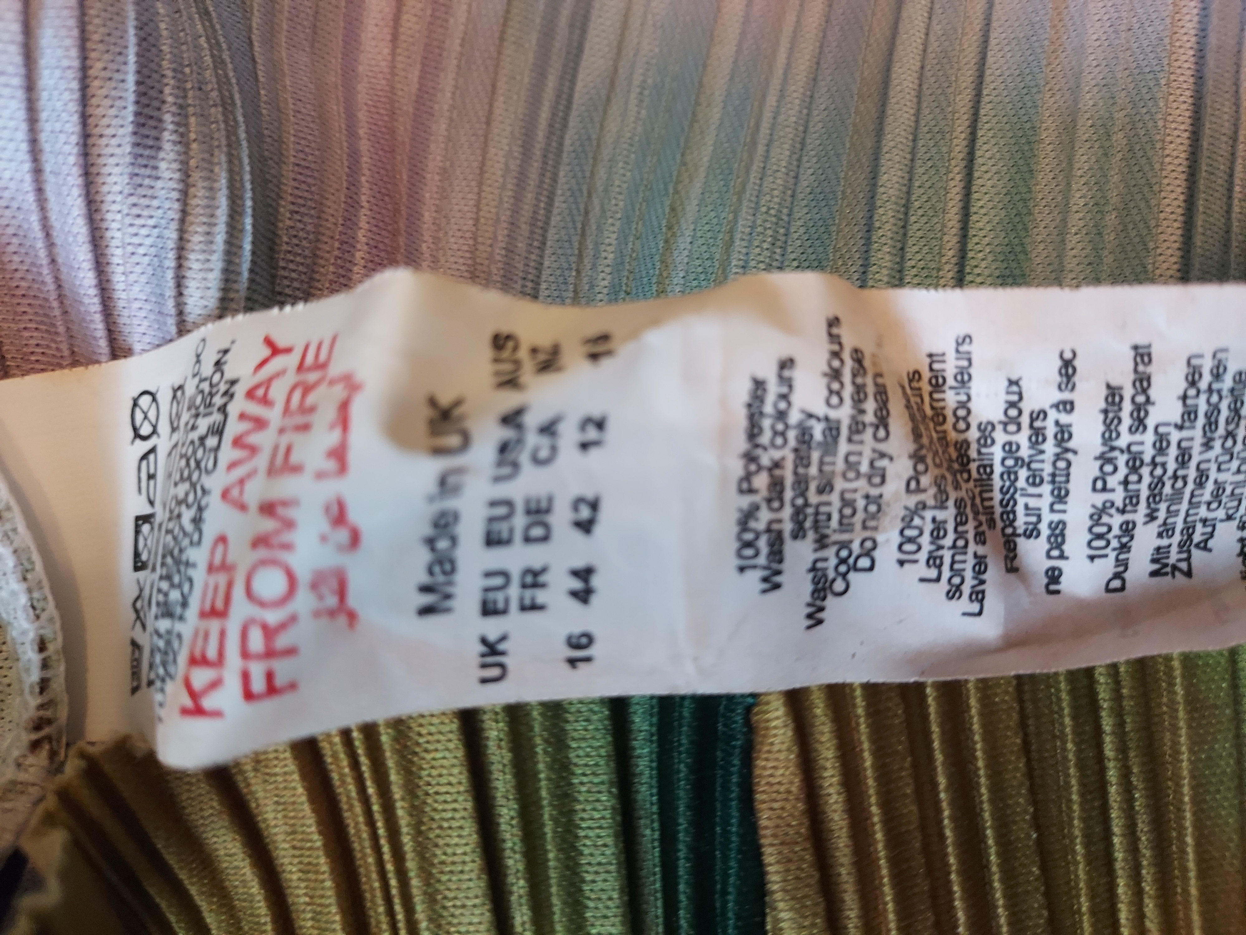 Pretty  Little  Thing Multicoloured long dress size 16