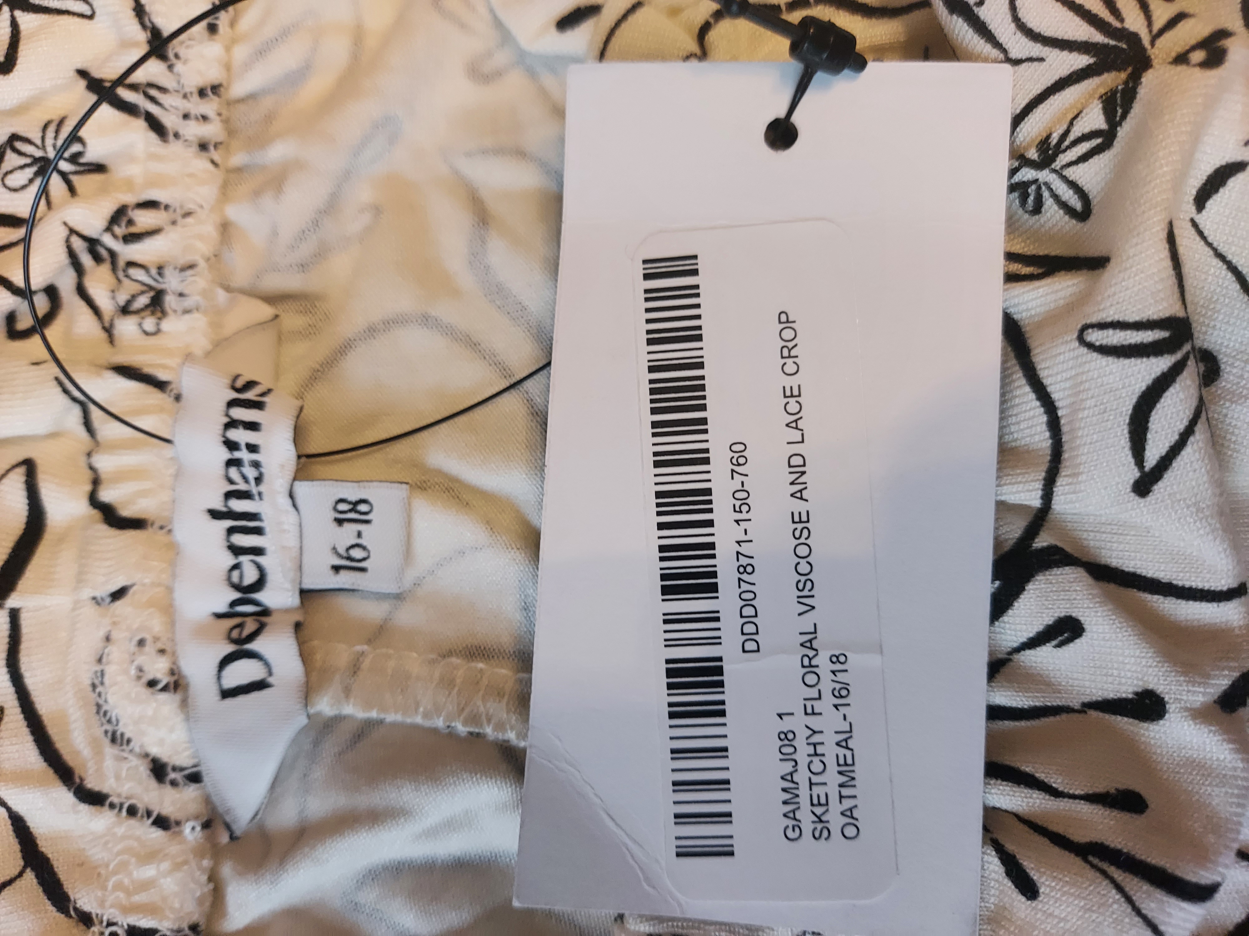 Debenhams pyjama trousers crop size 16-18