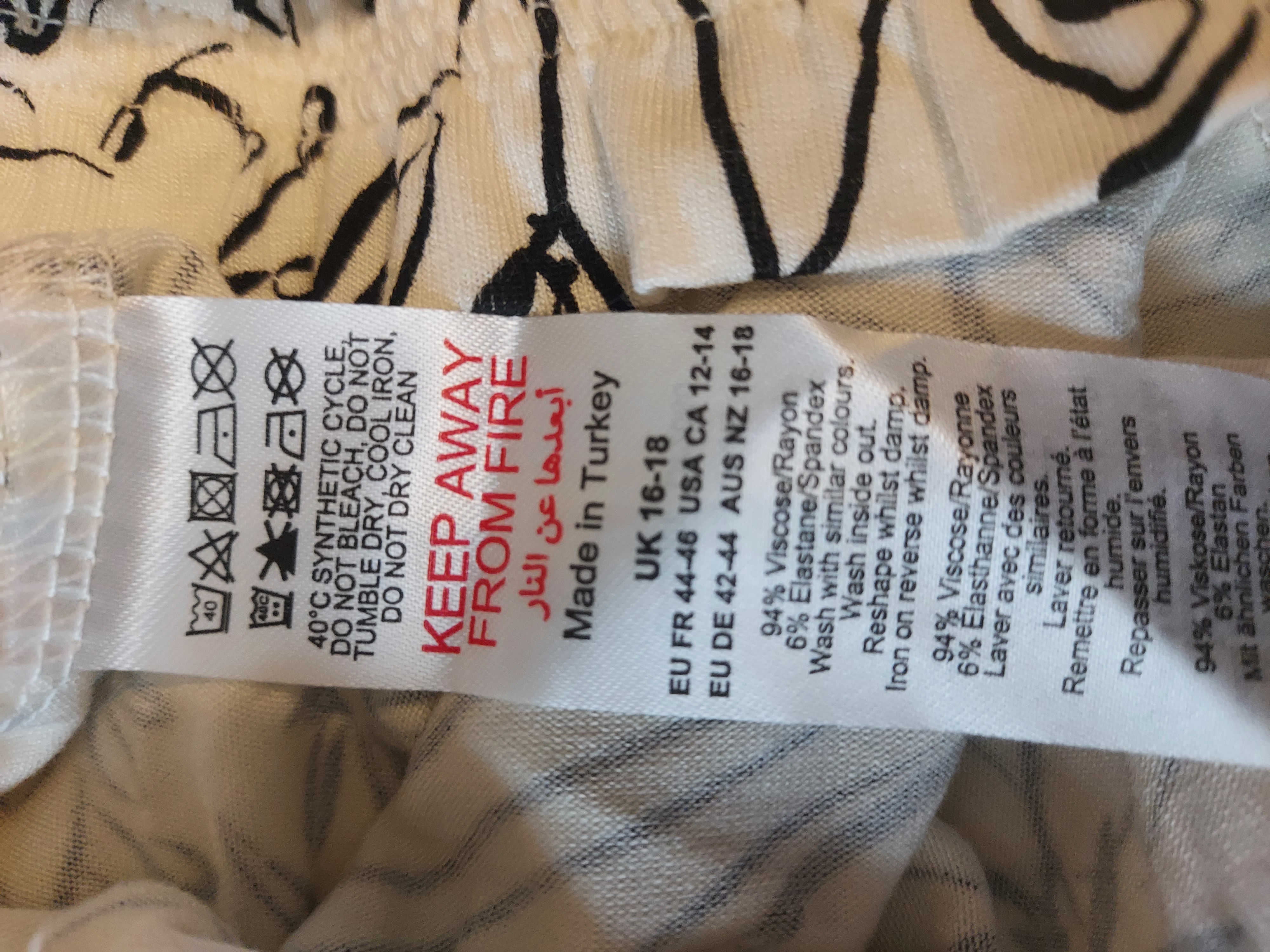 Debenhams pyjama trousers crop size 16-18