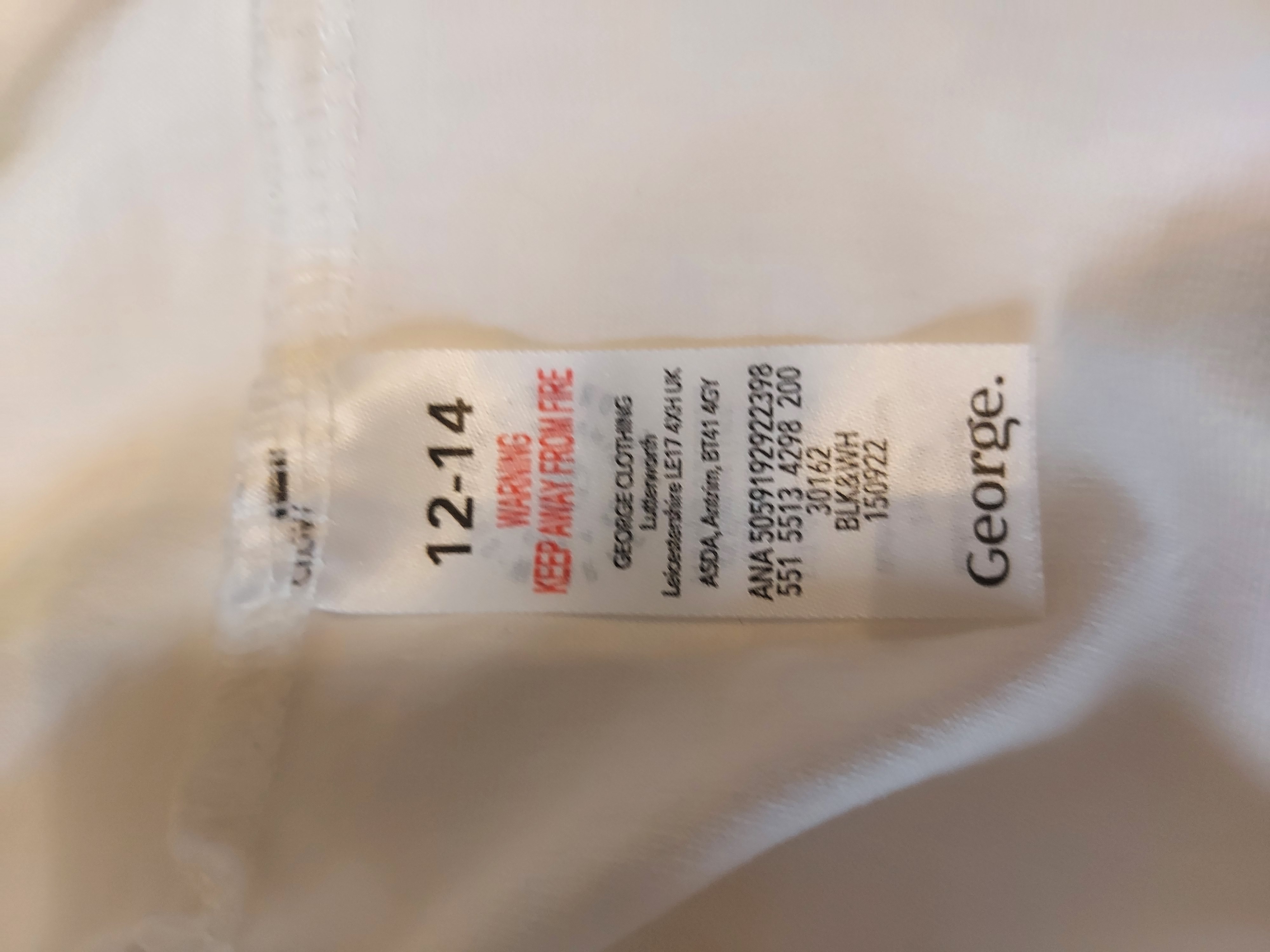 George White crop top size 12-14