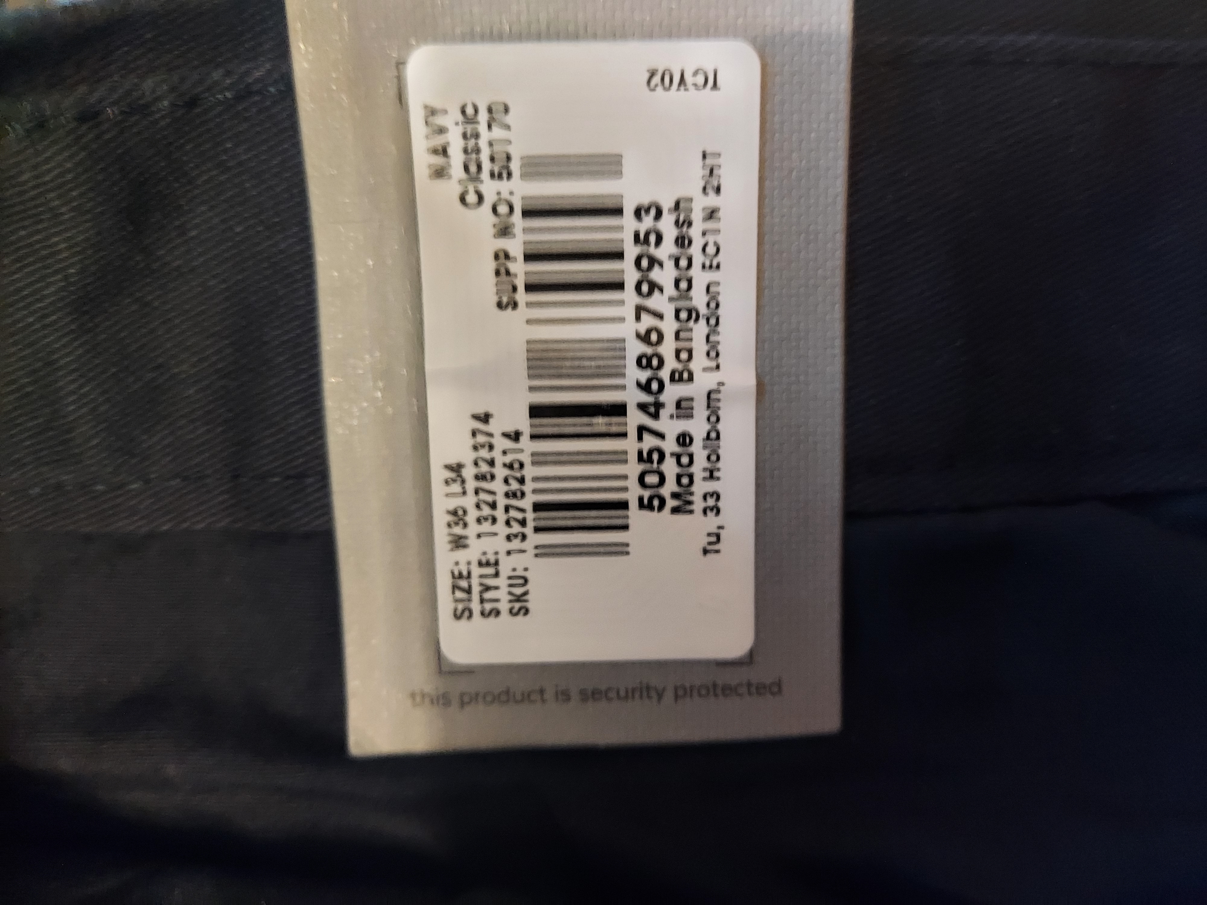 Tu navy blue trousers W36 L34