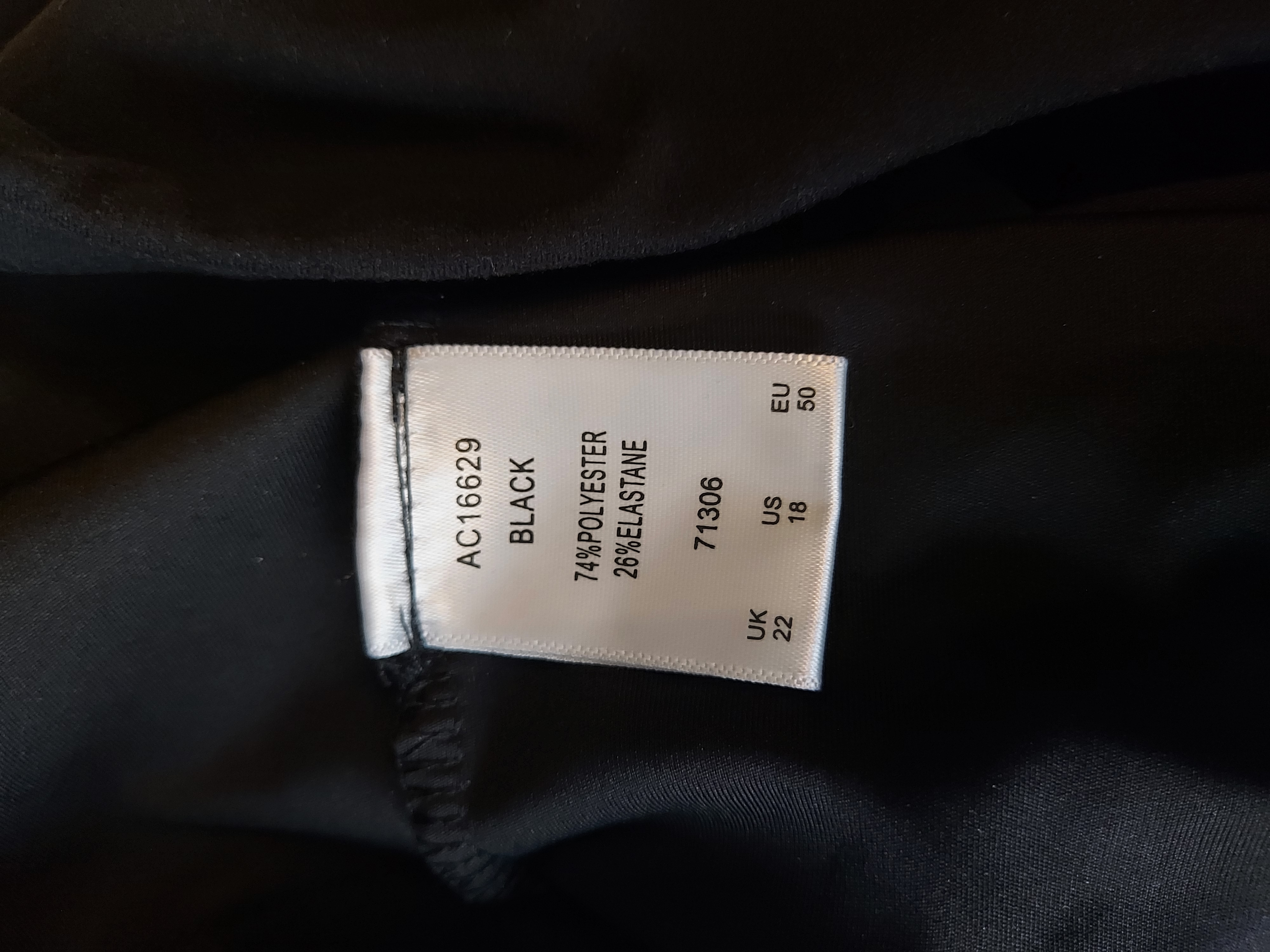 Cotton Traders black trousers size 22