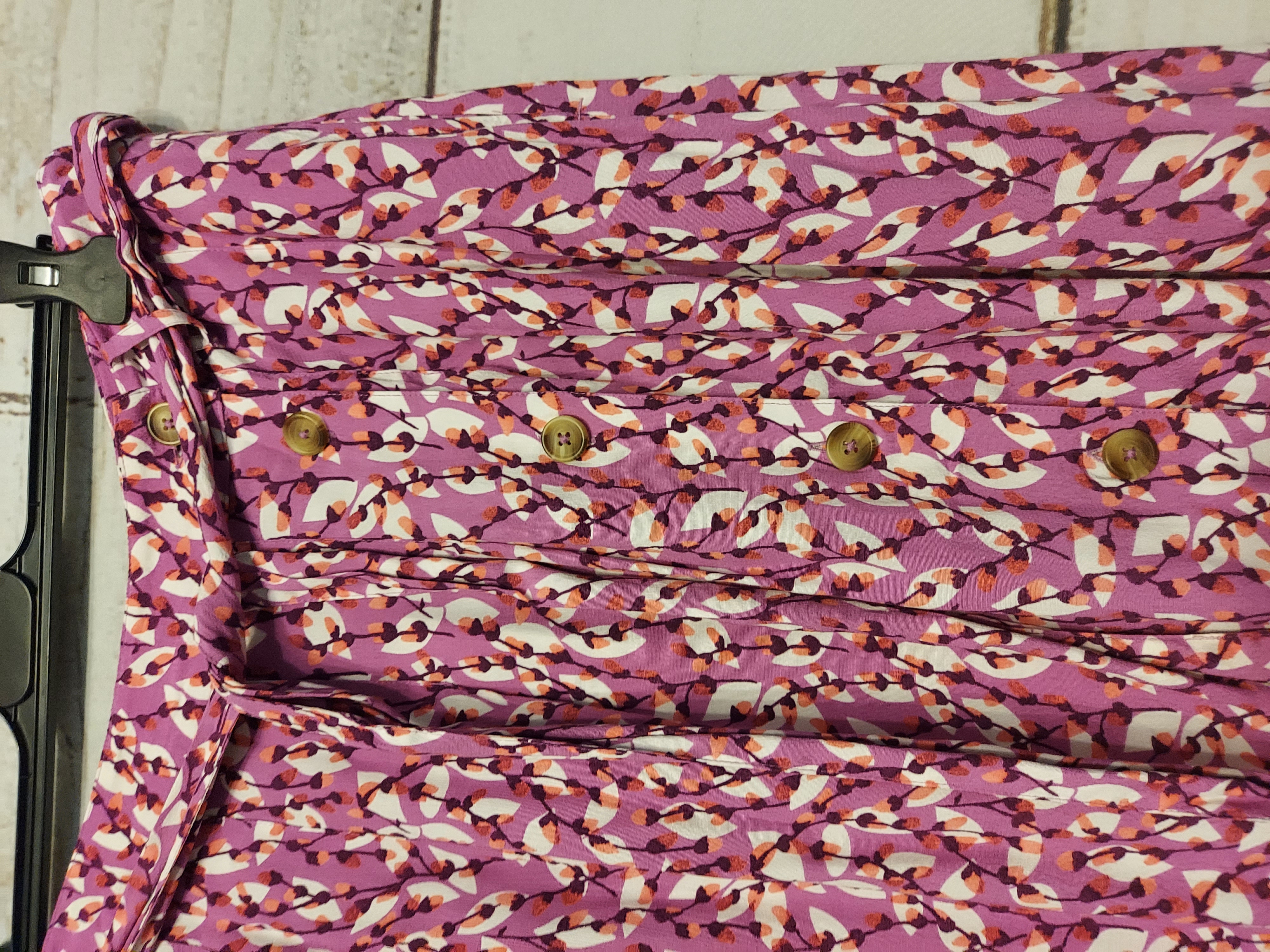 M&S pink skirt buttons up size 18