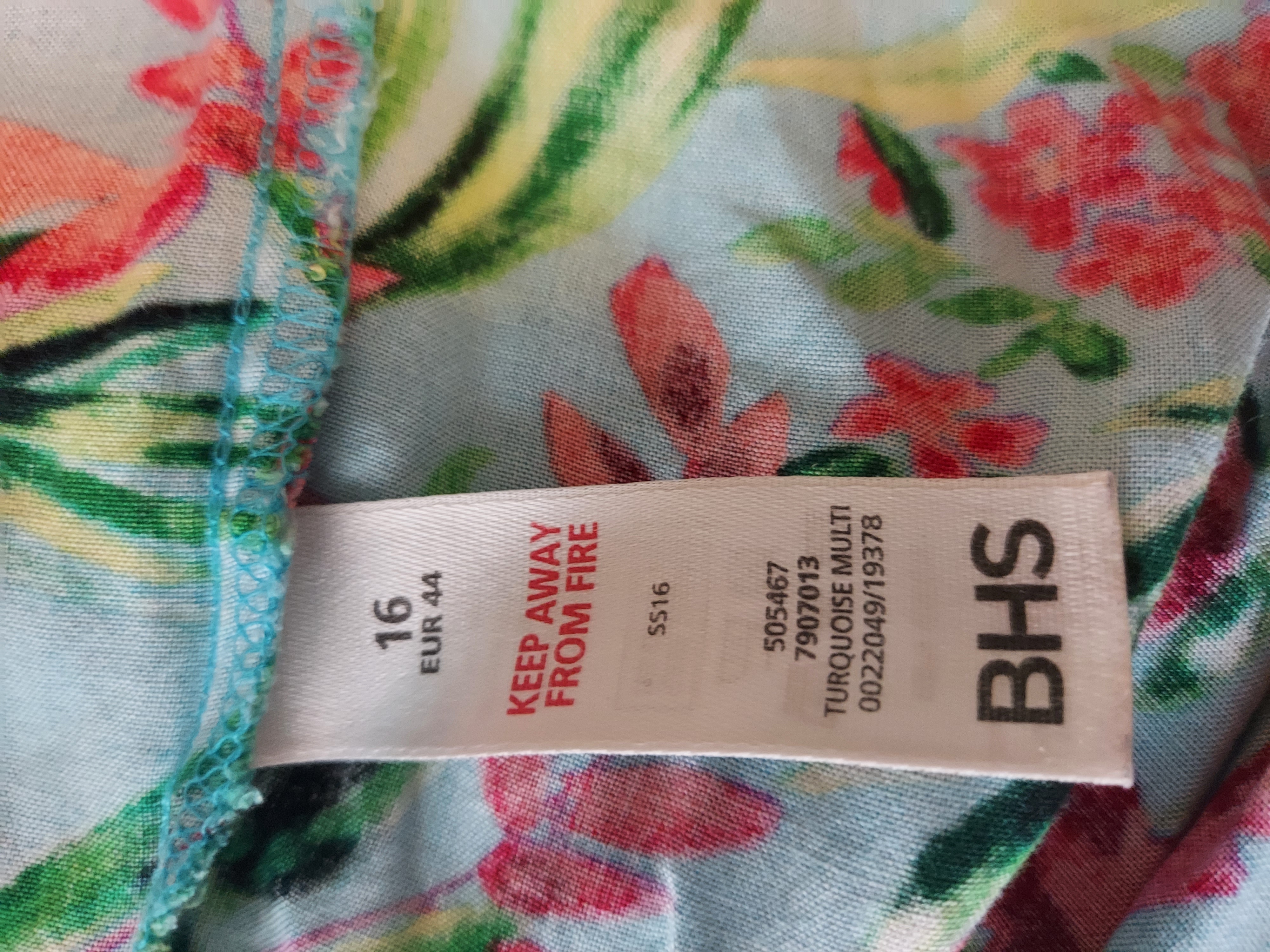 Riviera light blue floral print dress size 16