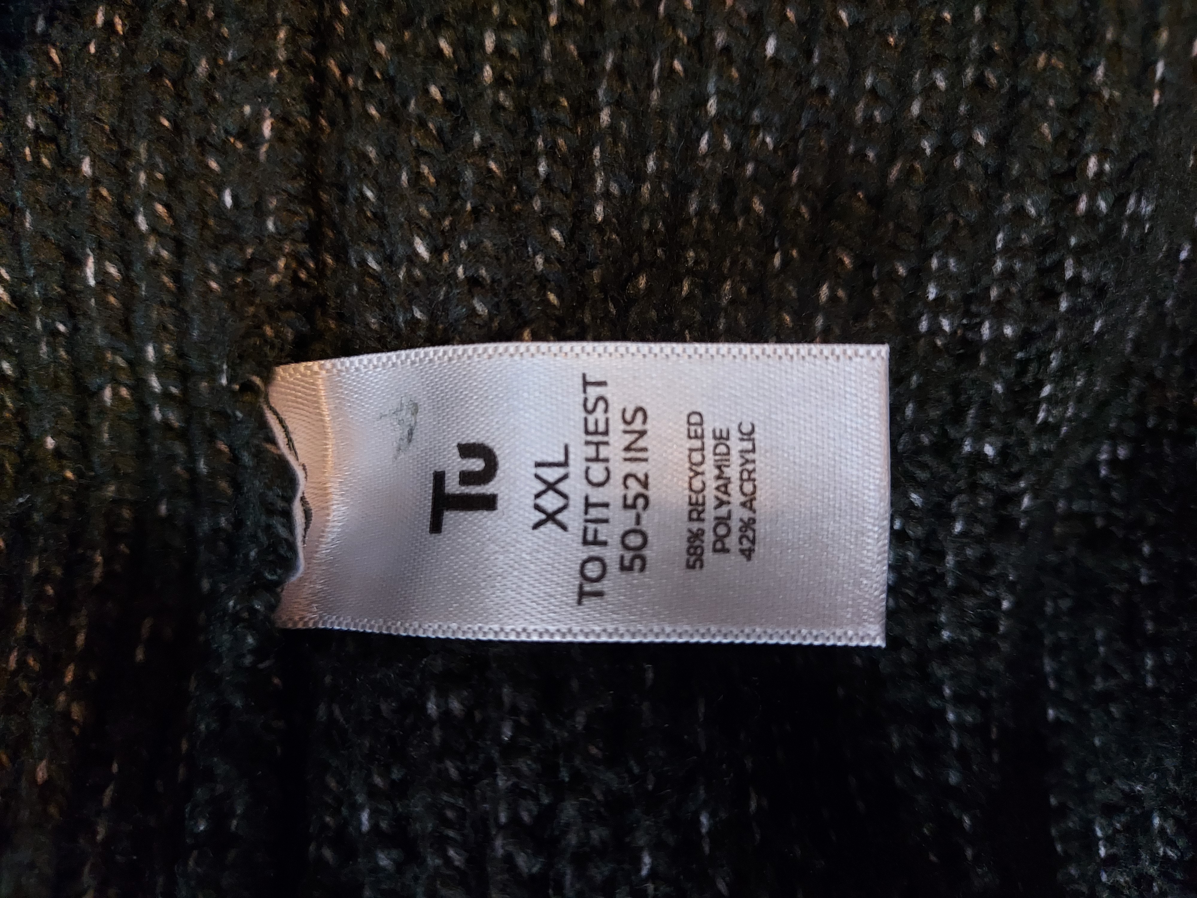 Tu green colours pullover size XXL 