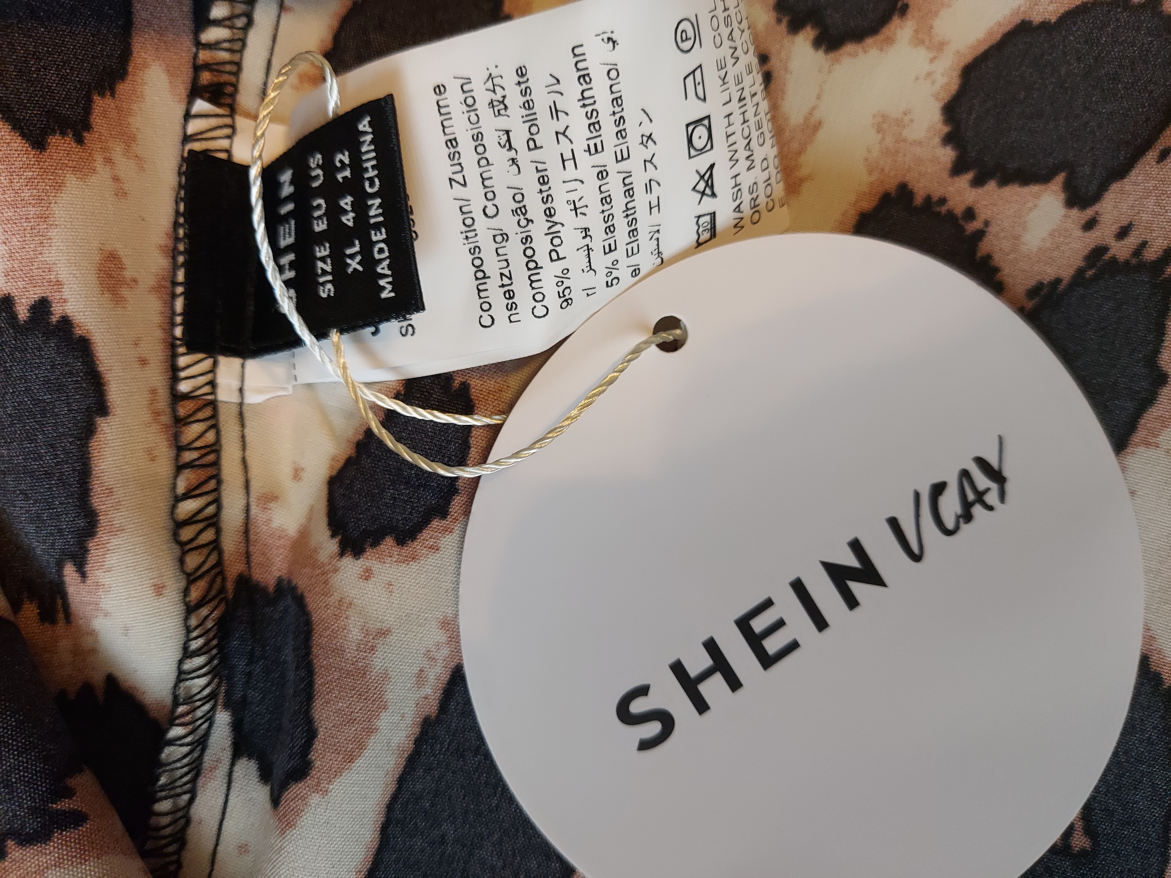 Shein leopard print dress size XL 