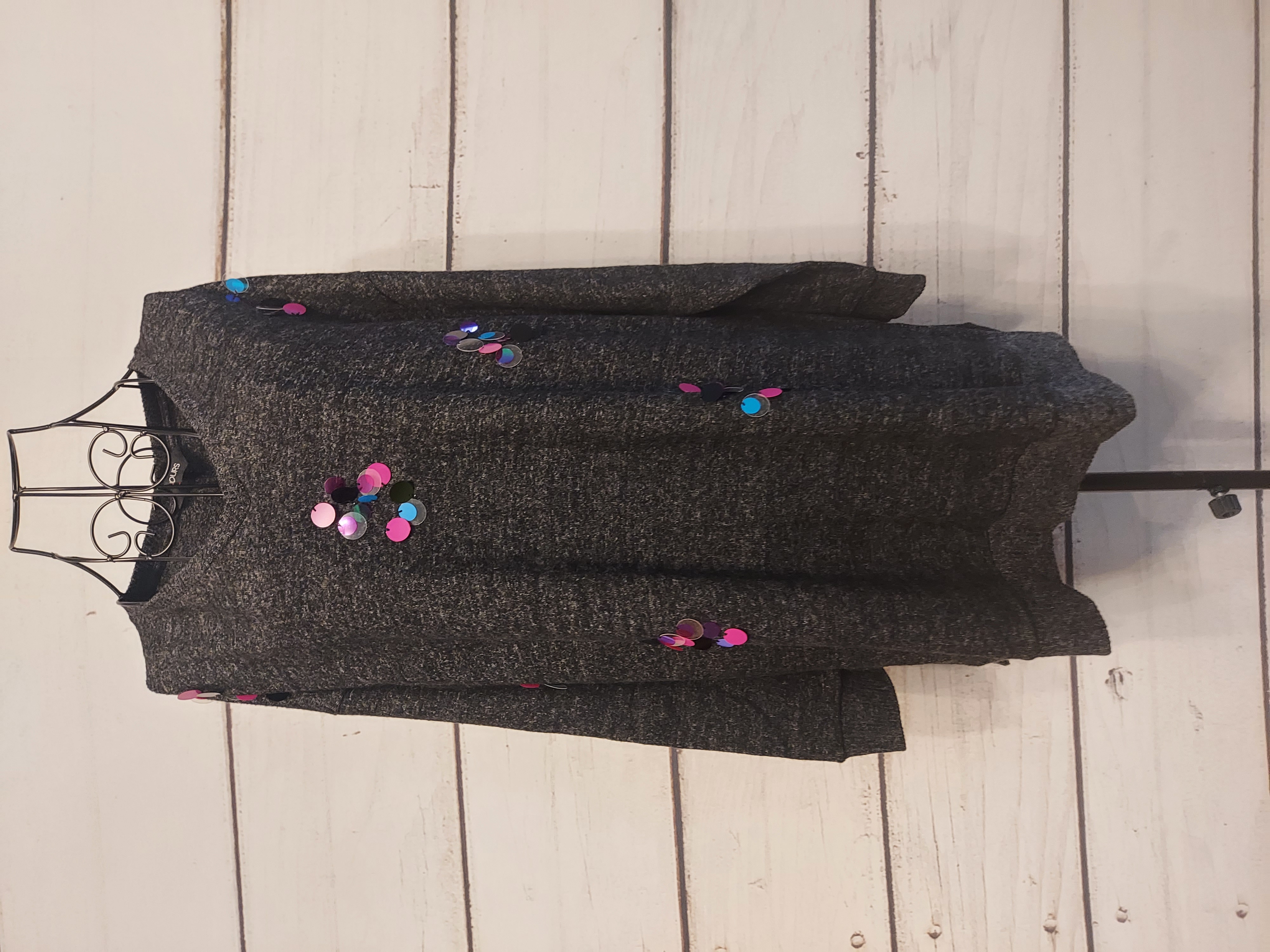 Yours black & grey sweater with sequins size 16