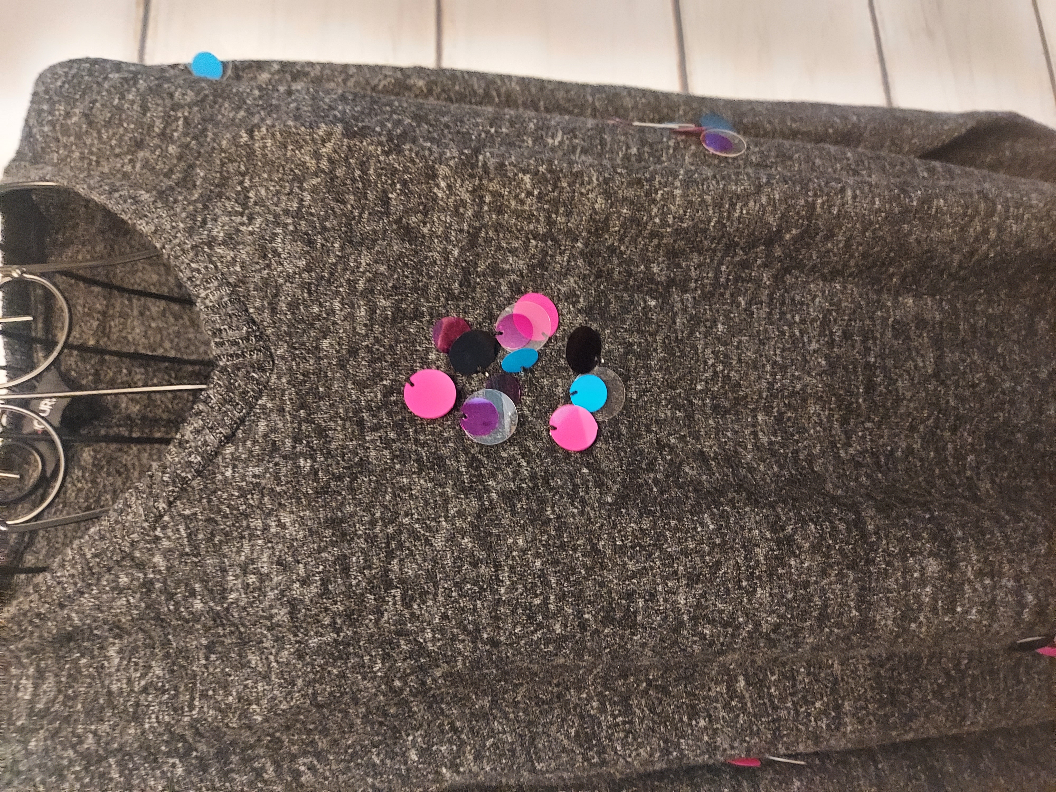 Yours black & grey sweater with sequins size 16