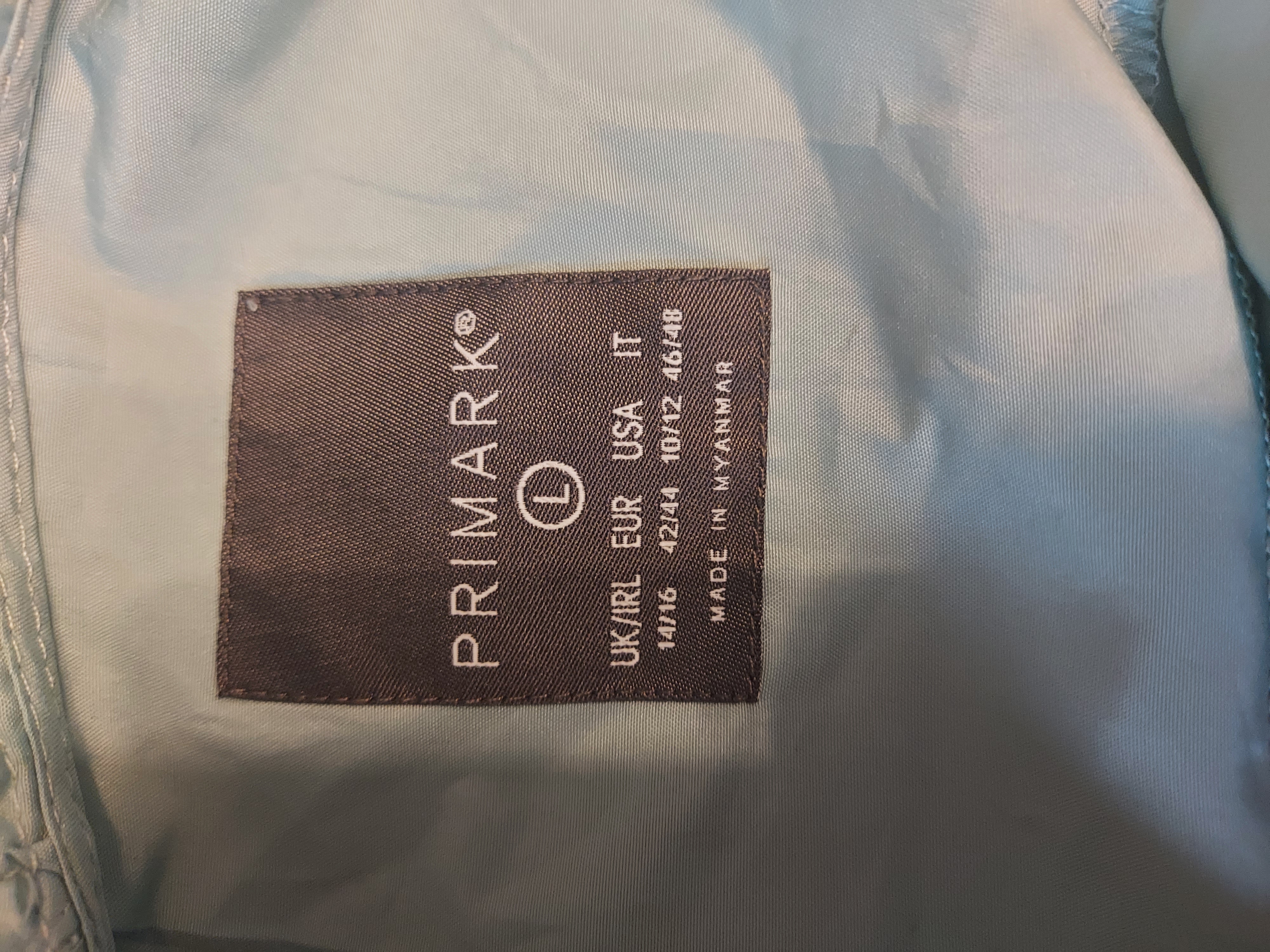 Primark mint colour coat size L (14-16)
