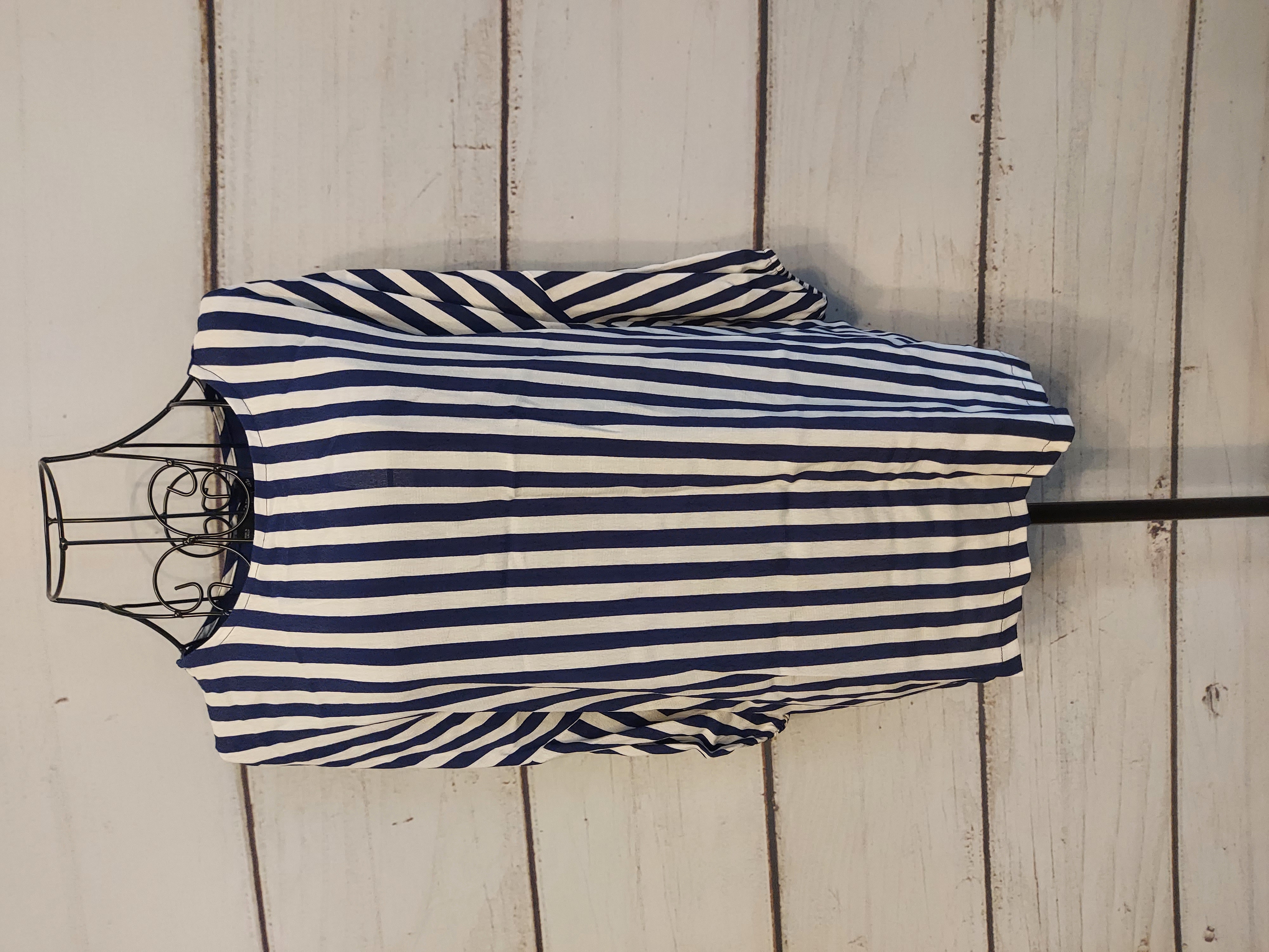 F&F blue and white blouse size 10