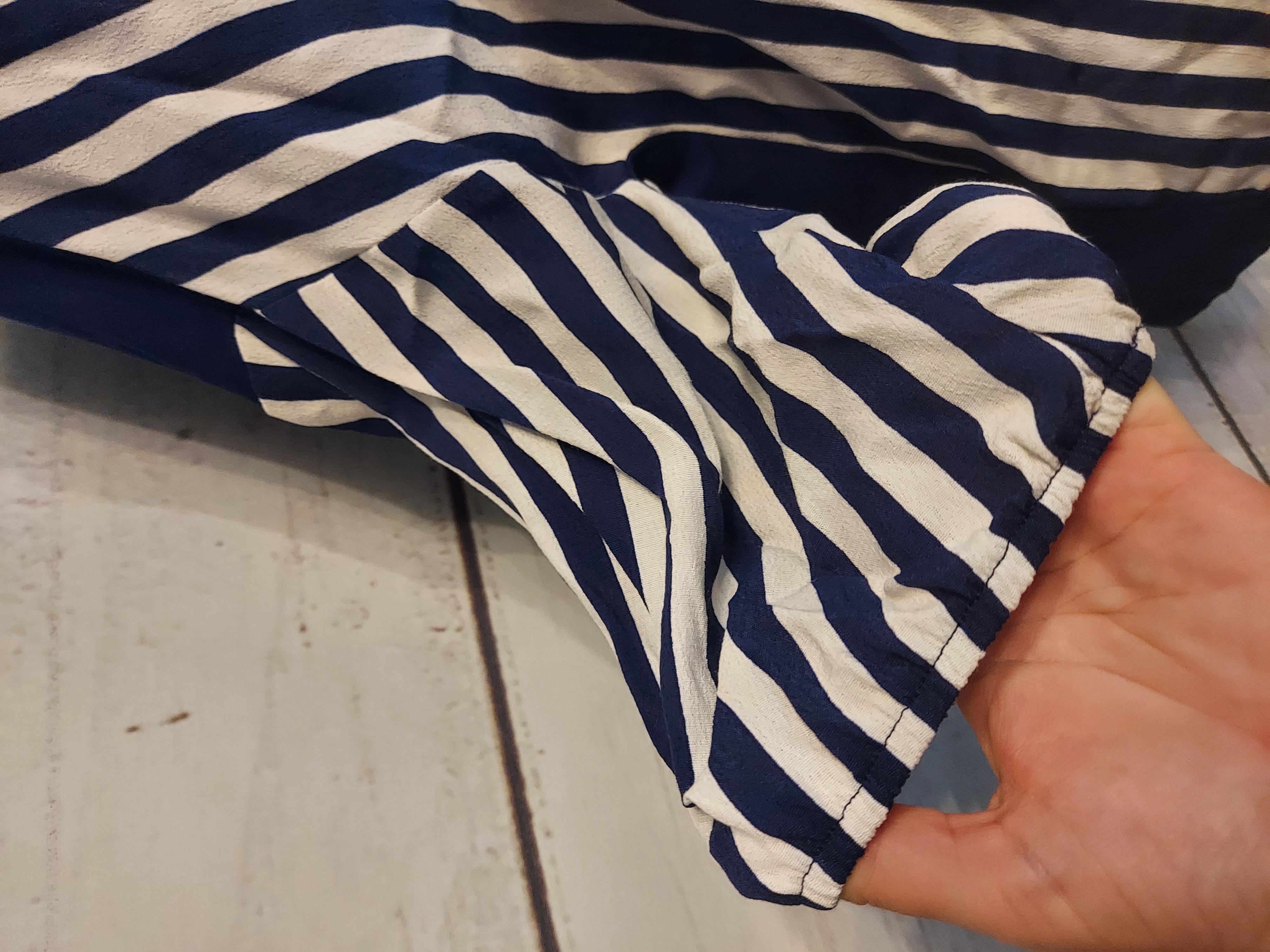 F&F blue and white blouse size 10
