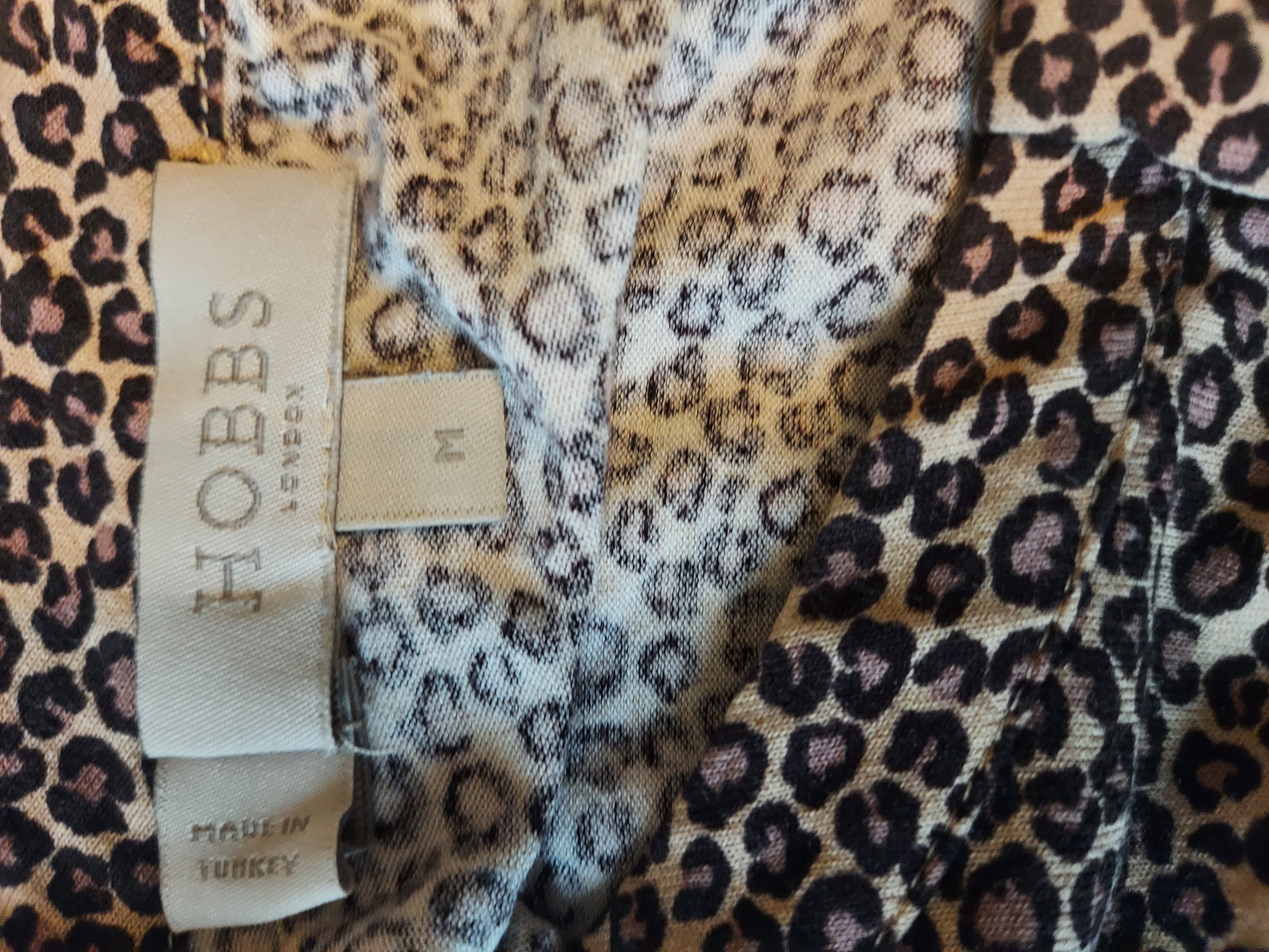 Hobby London animal print blouse size M