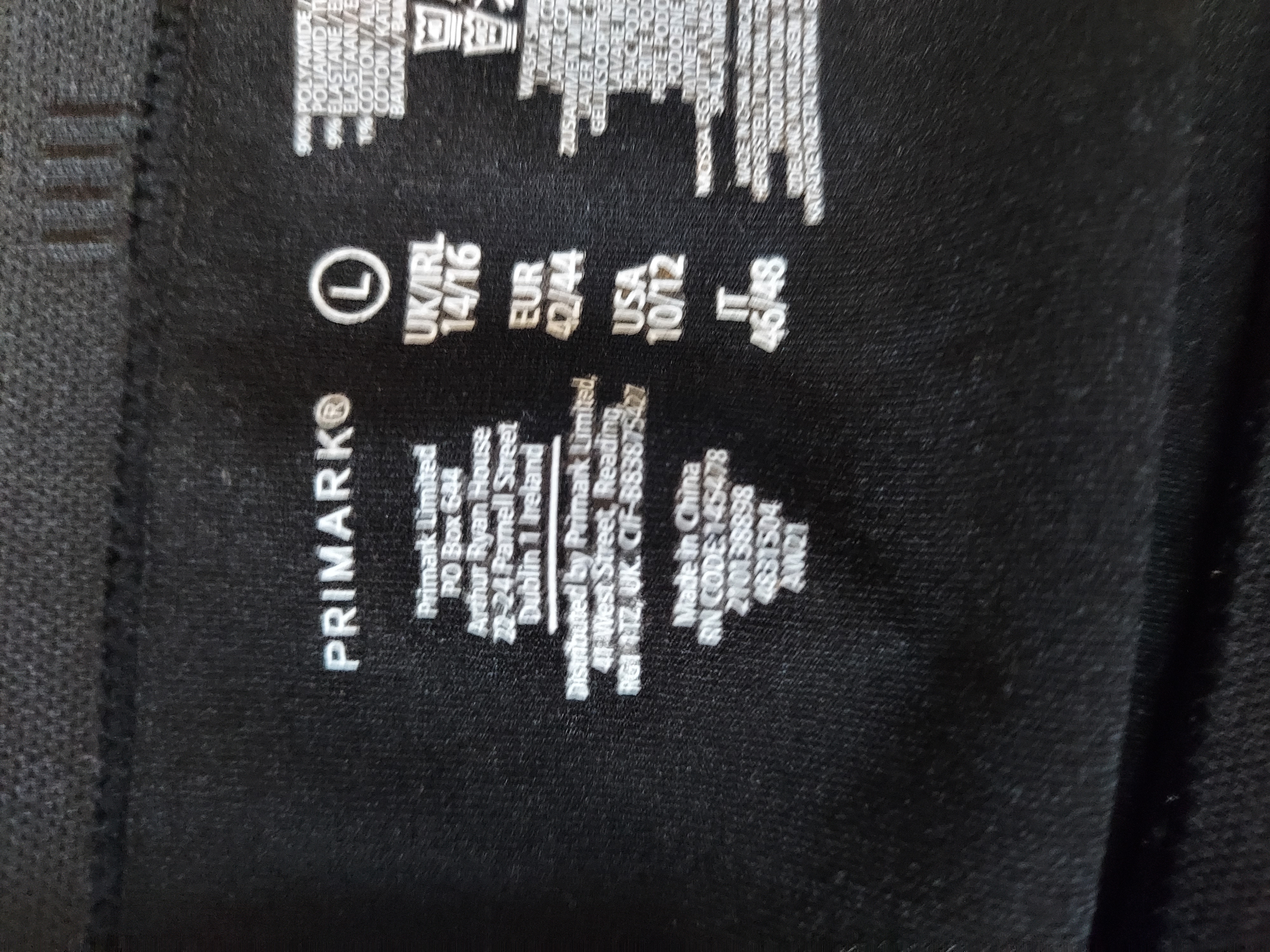 Primark tights look leggings black size 14-16