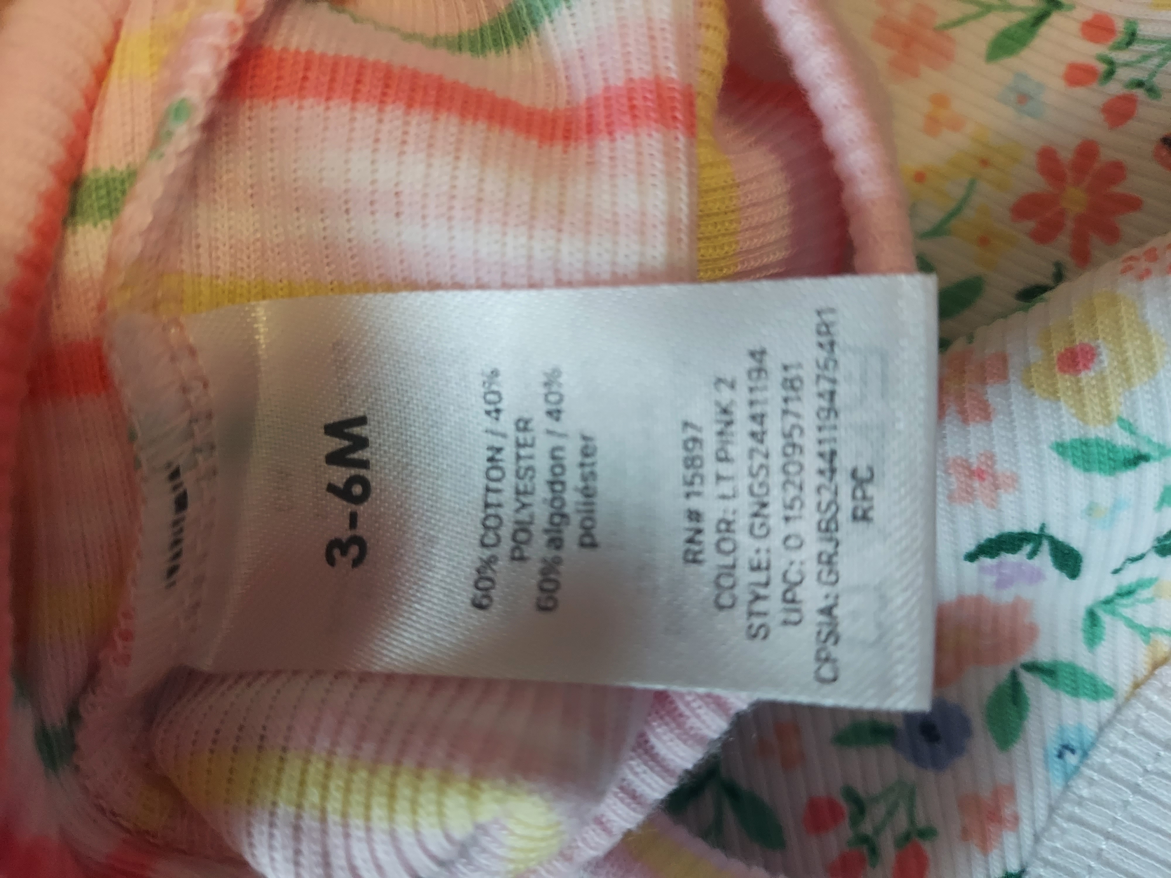 Garanimals bodysuits 3-6 months girl 2pcs