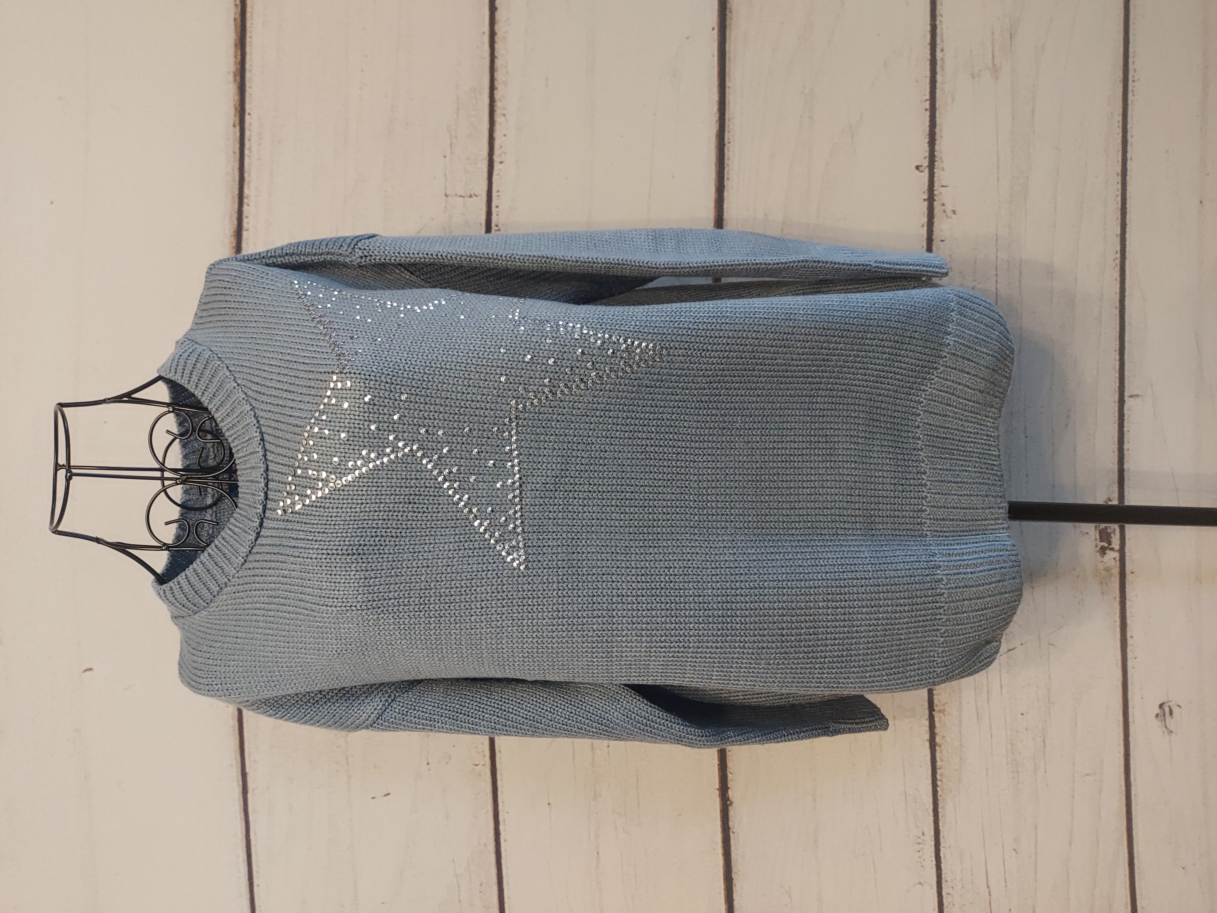 Cotton Traders misty blue sweater size 16