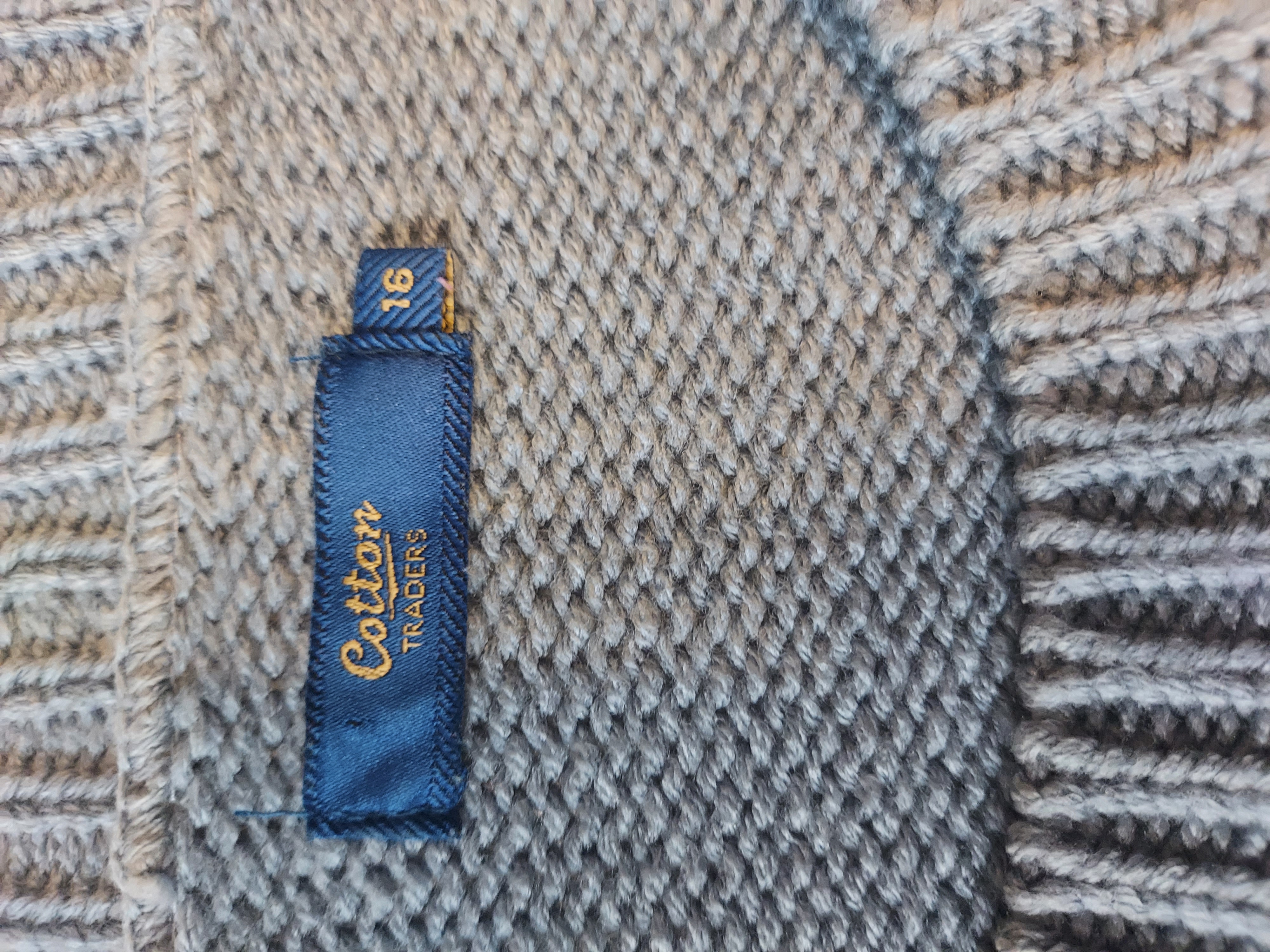 Cotton Traders misty blue sweater size 16