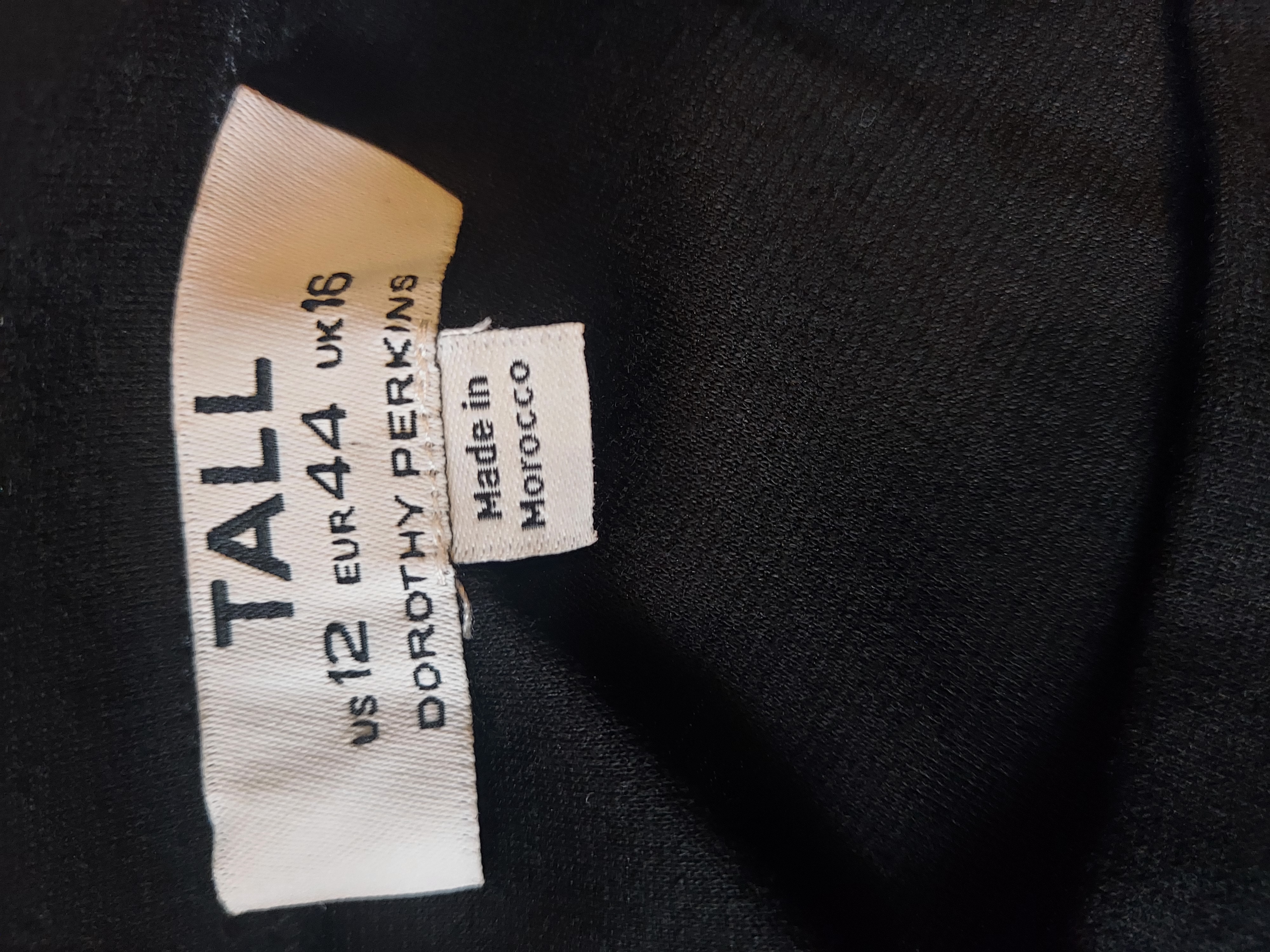 Dorothy Perkins black dress size 16 tall