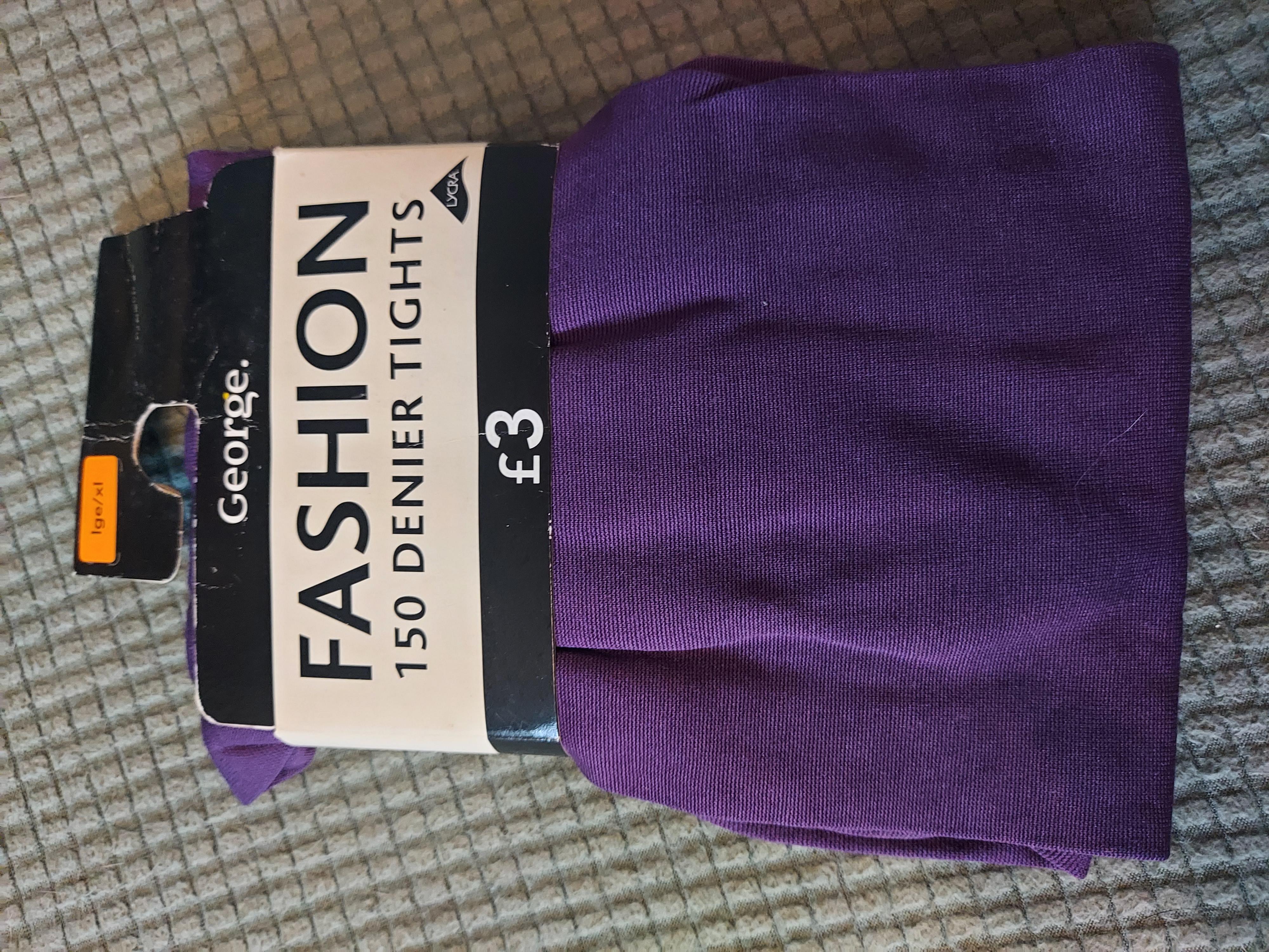 George purple 150 denier tights size L/XL 