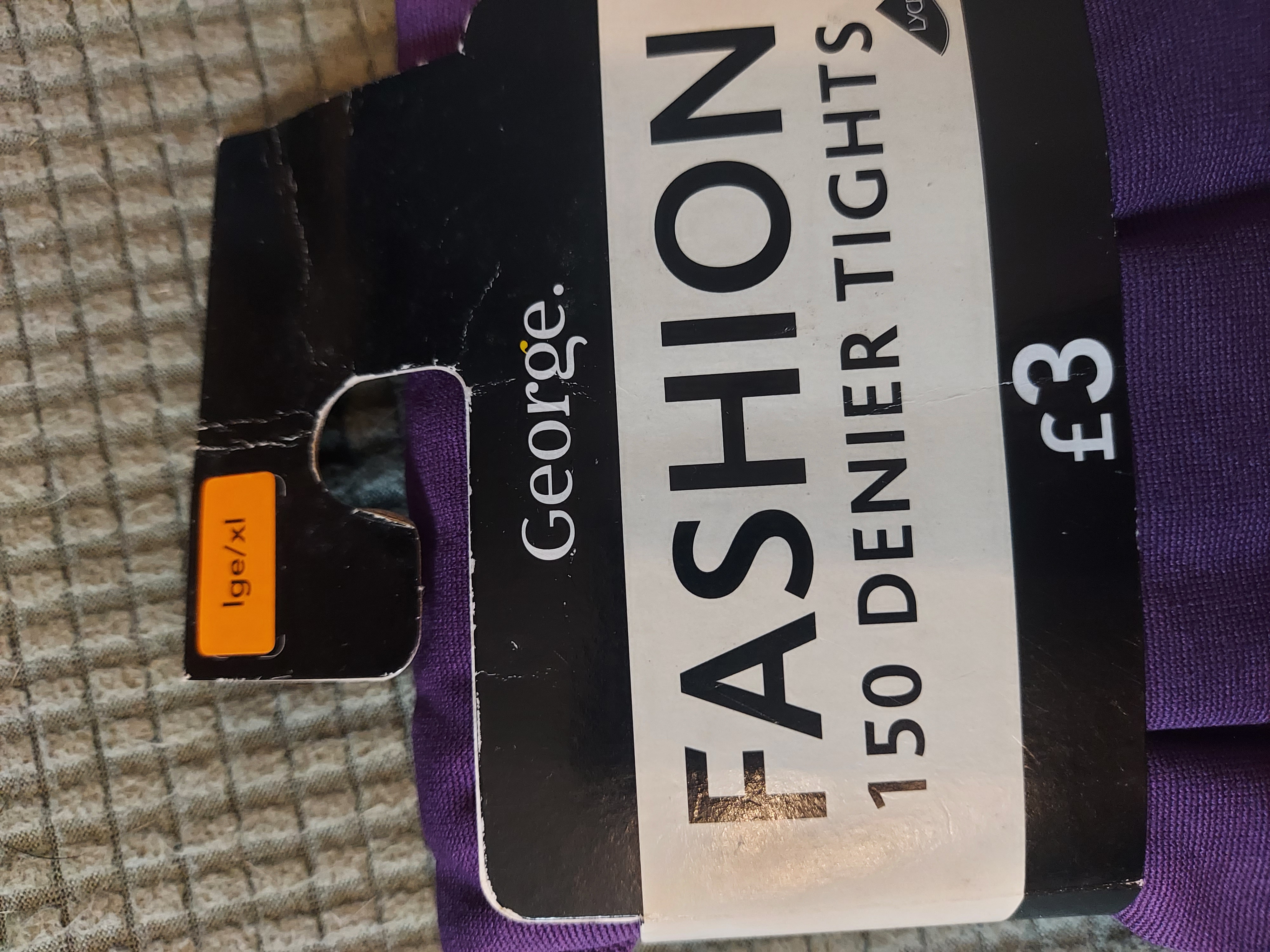 George purple 150 denier tights size L/XL 