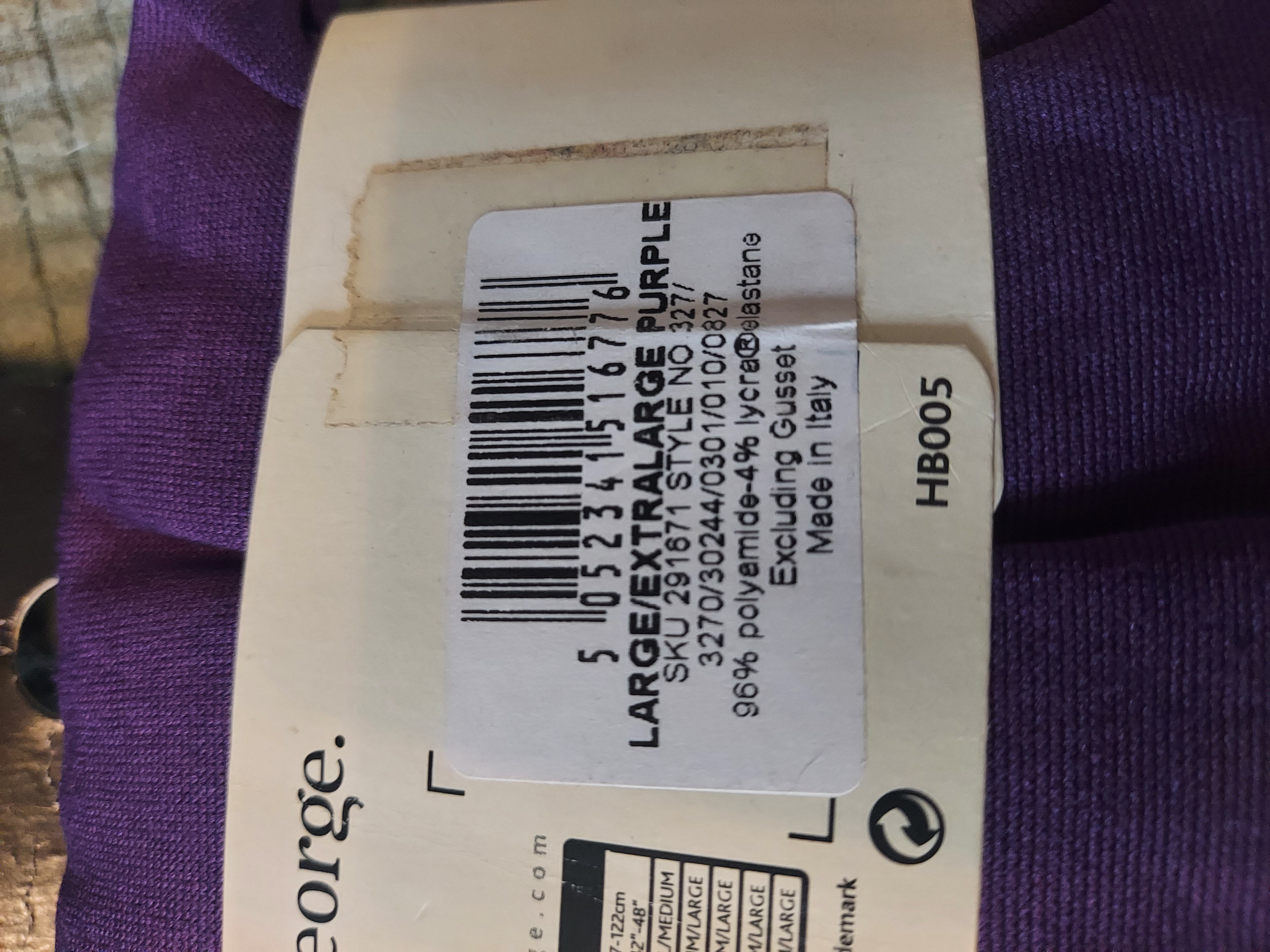 George purple 150 denier tights size L/XL 