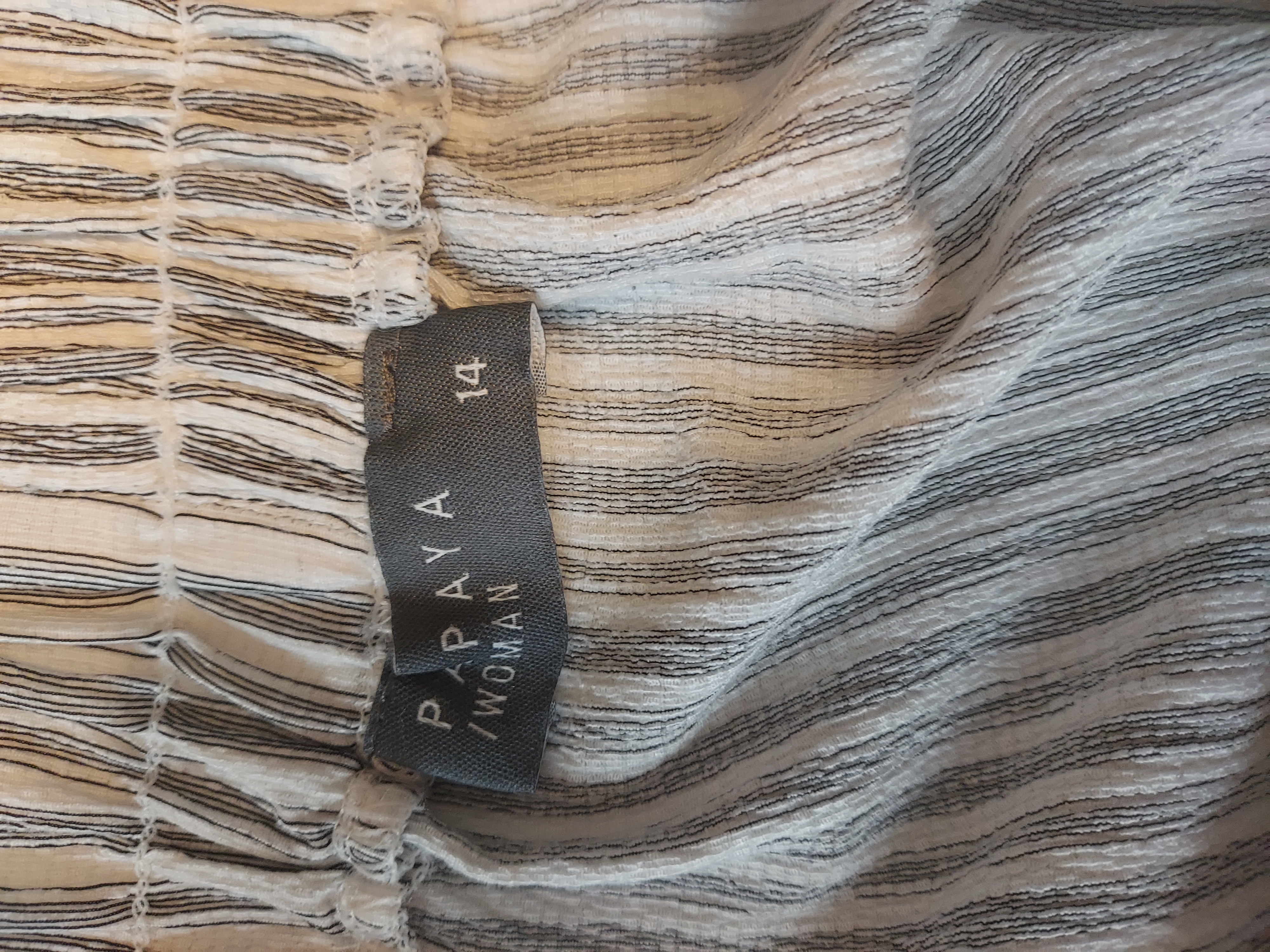 Papaya white and grey colours skirt size 14