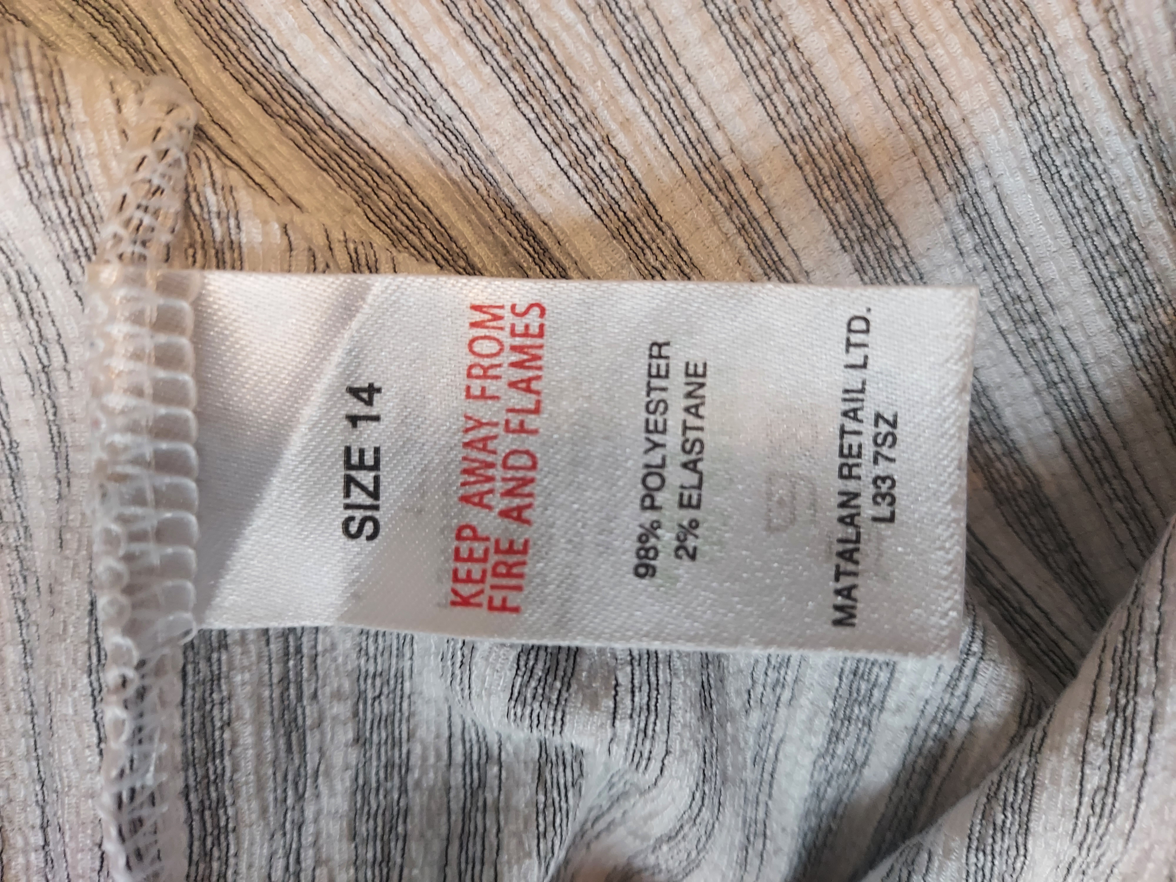 Papaya white and grey colours skirt size 14