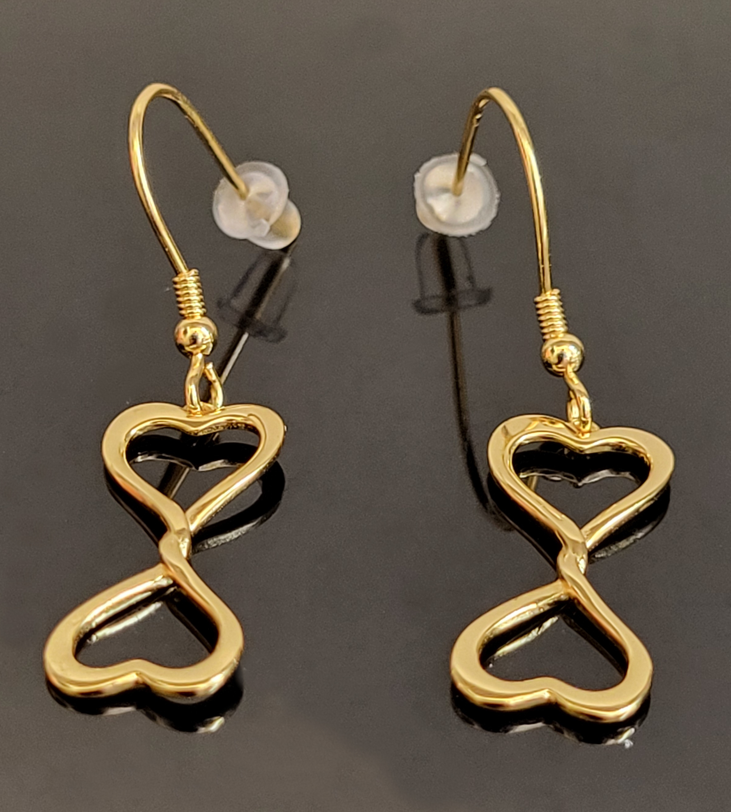 Boucles d'oreilles symbole d'amour éternel en argent 925 sterling Eternal Love Knot