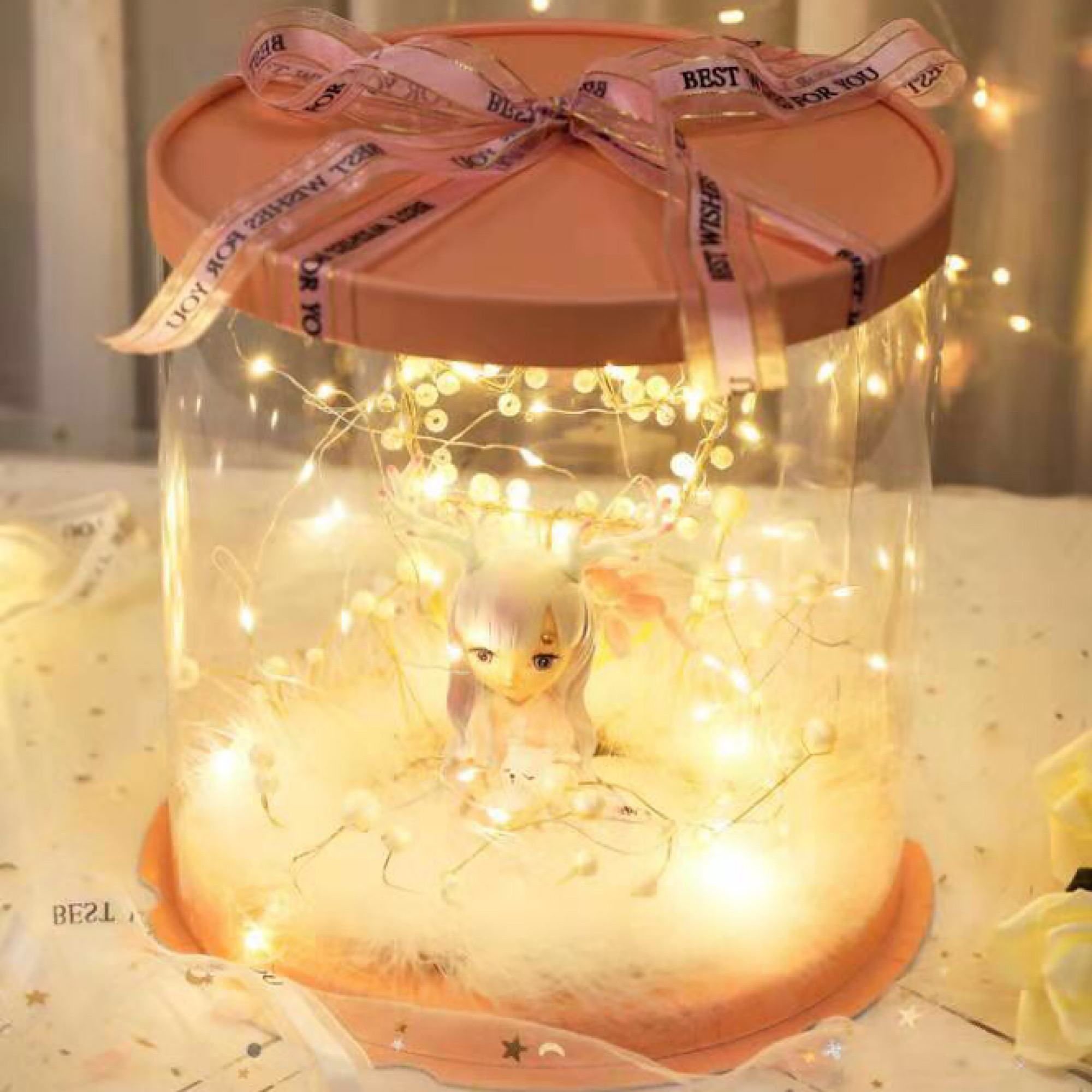 10 inch x 12 inch Transparent cake box with free ribbon 