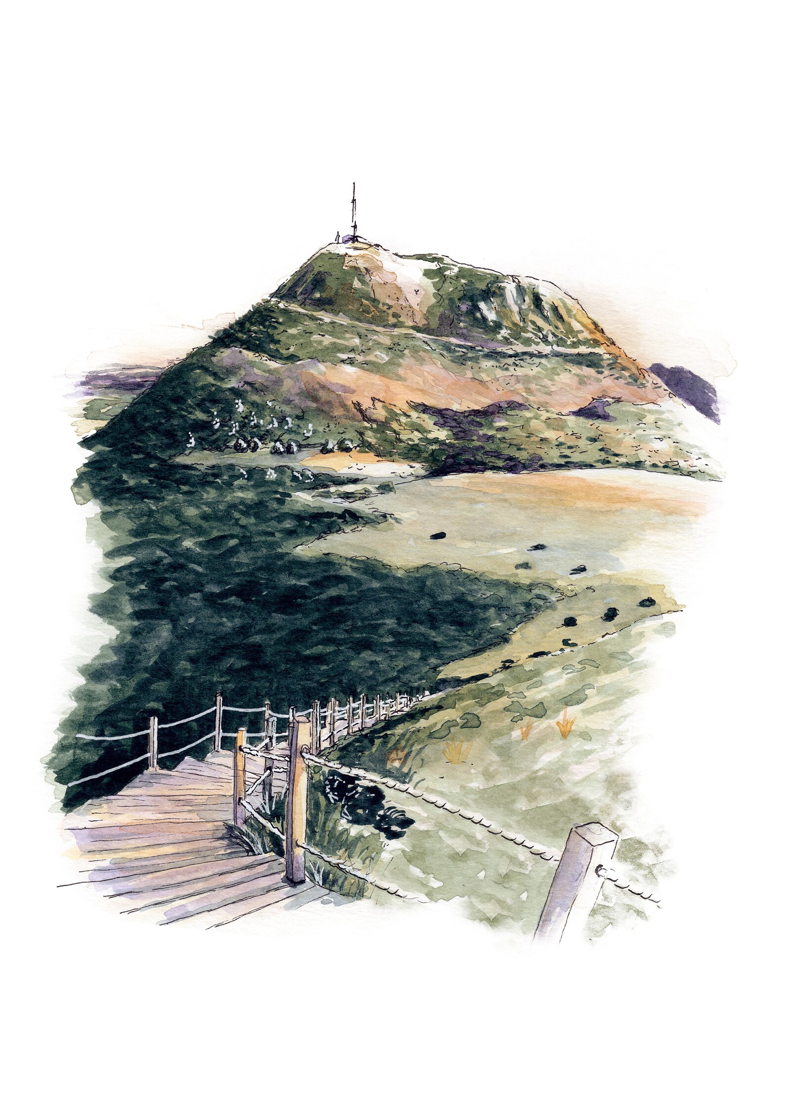 Puy de Dôme vu du puy Pariou, Auvergne, France