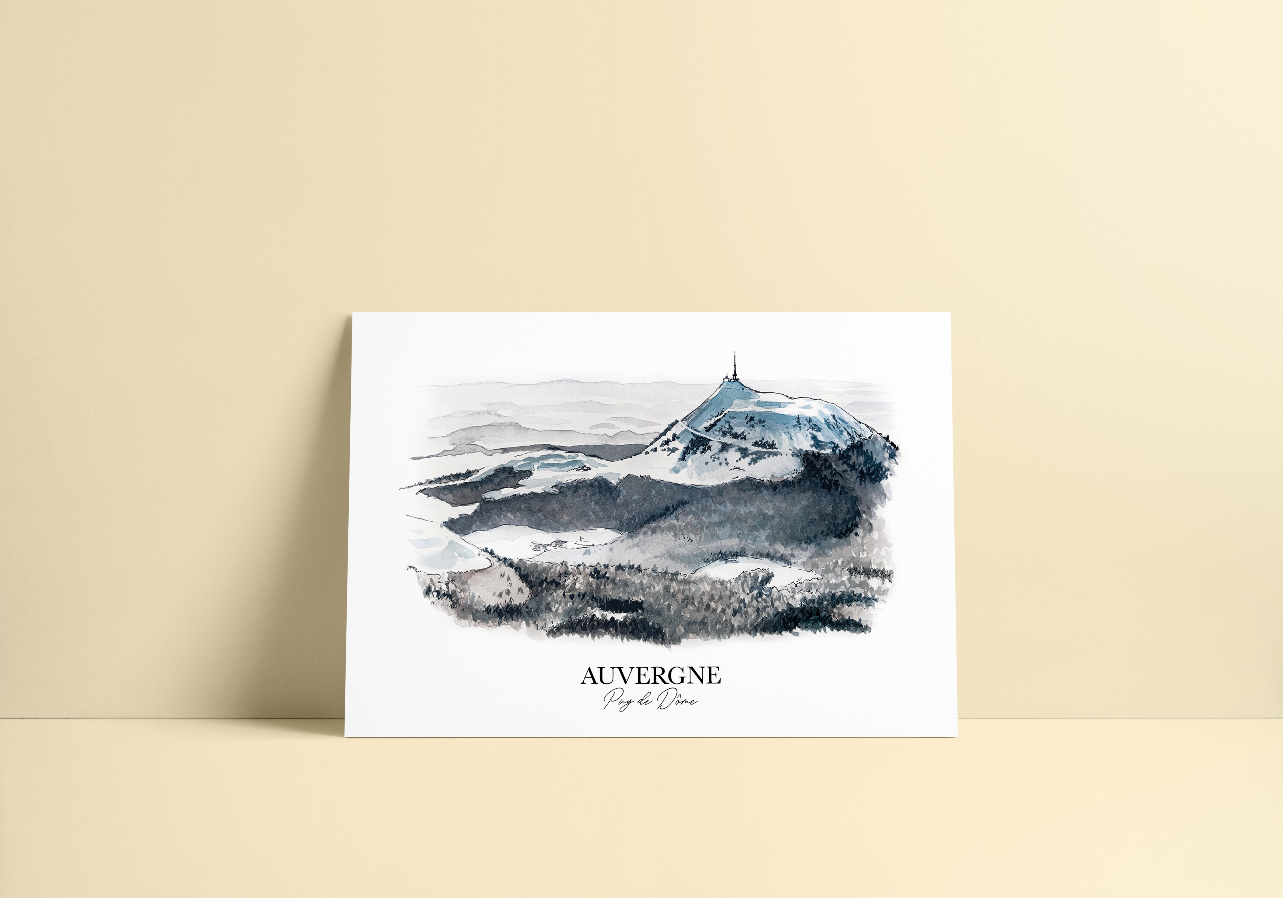 Puy de Dôme enneigé, Auvergne, France