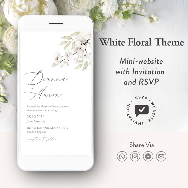 Floral Wedding Website