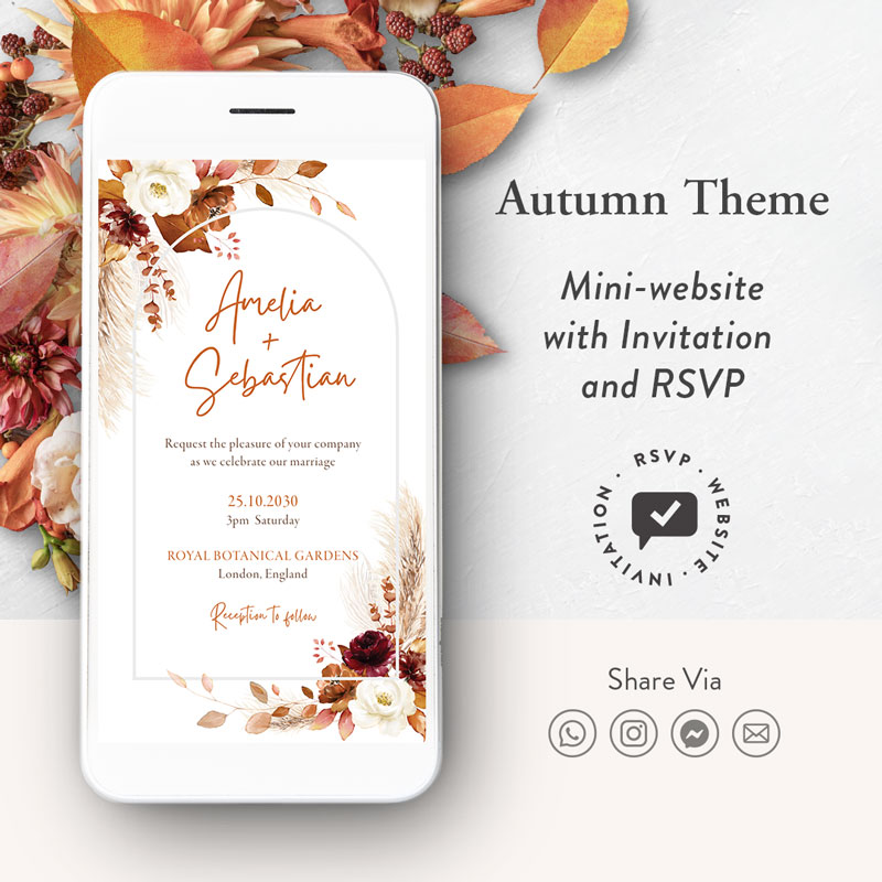 Fall Wedding Website