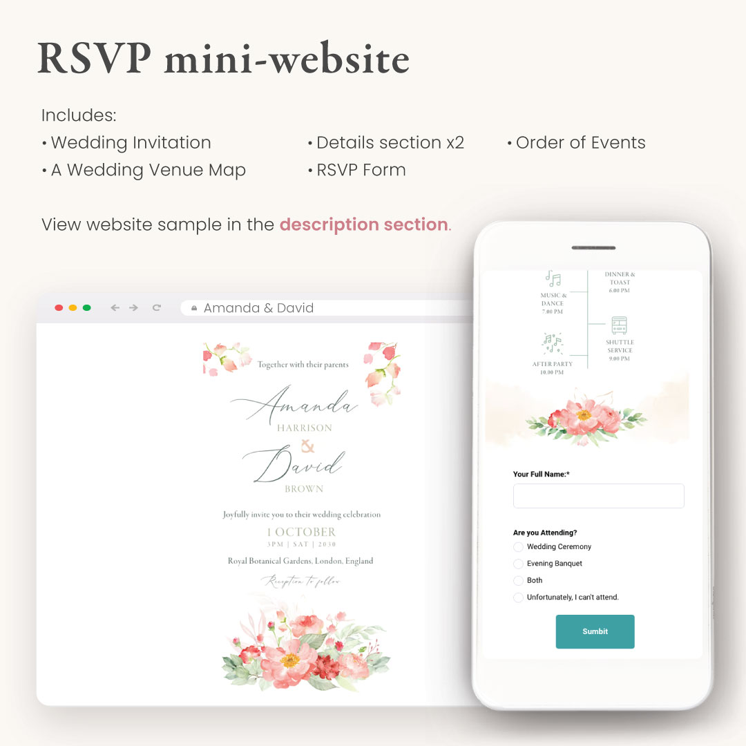 RSVP mini-website
