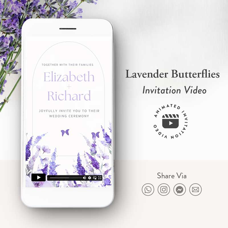 Lavender Wedding Invitation Video