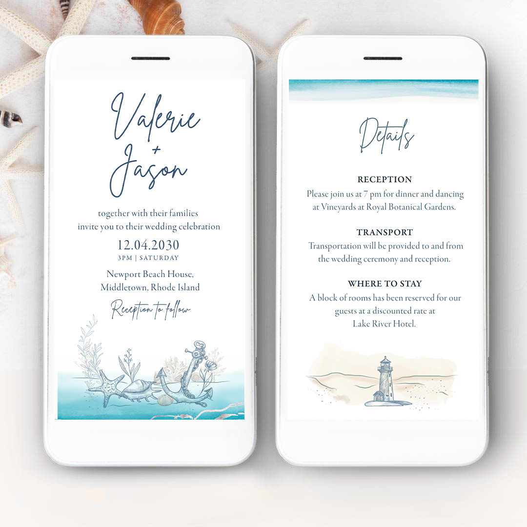 Beach Wedding Website