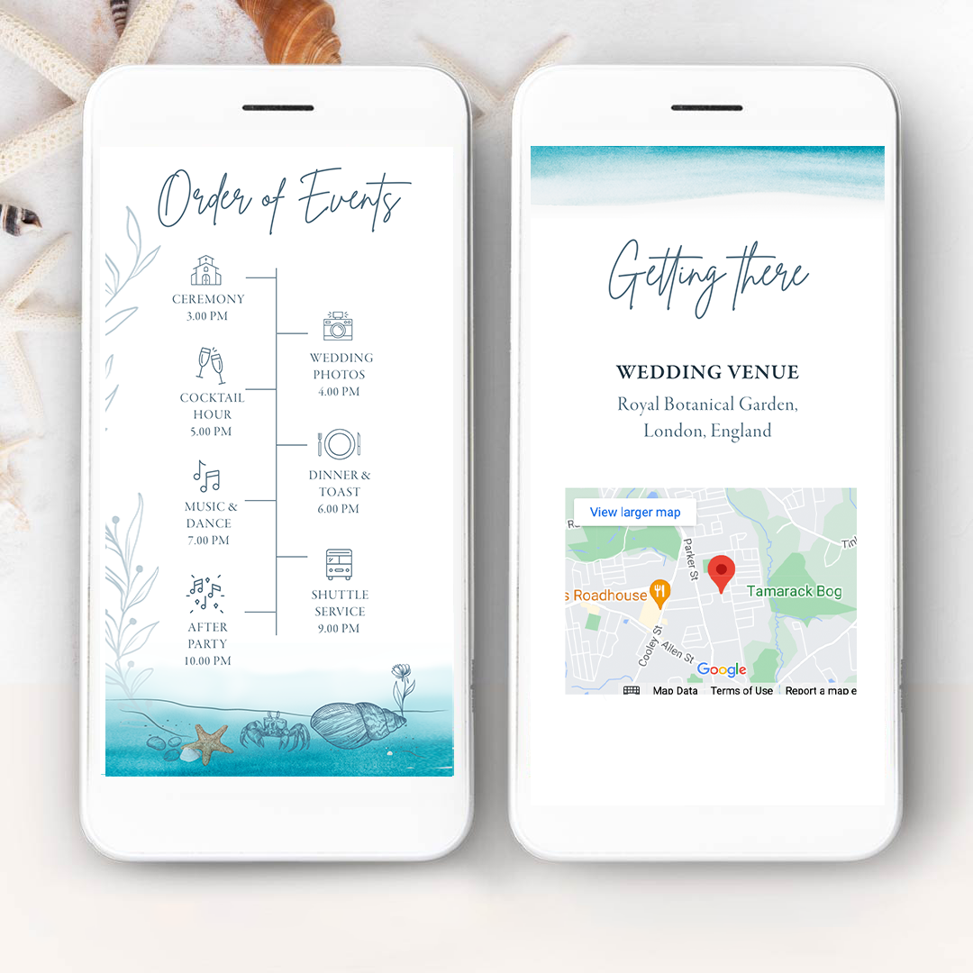 Beach Wedding Website