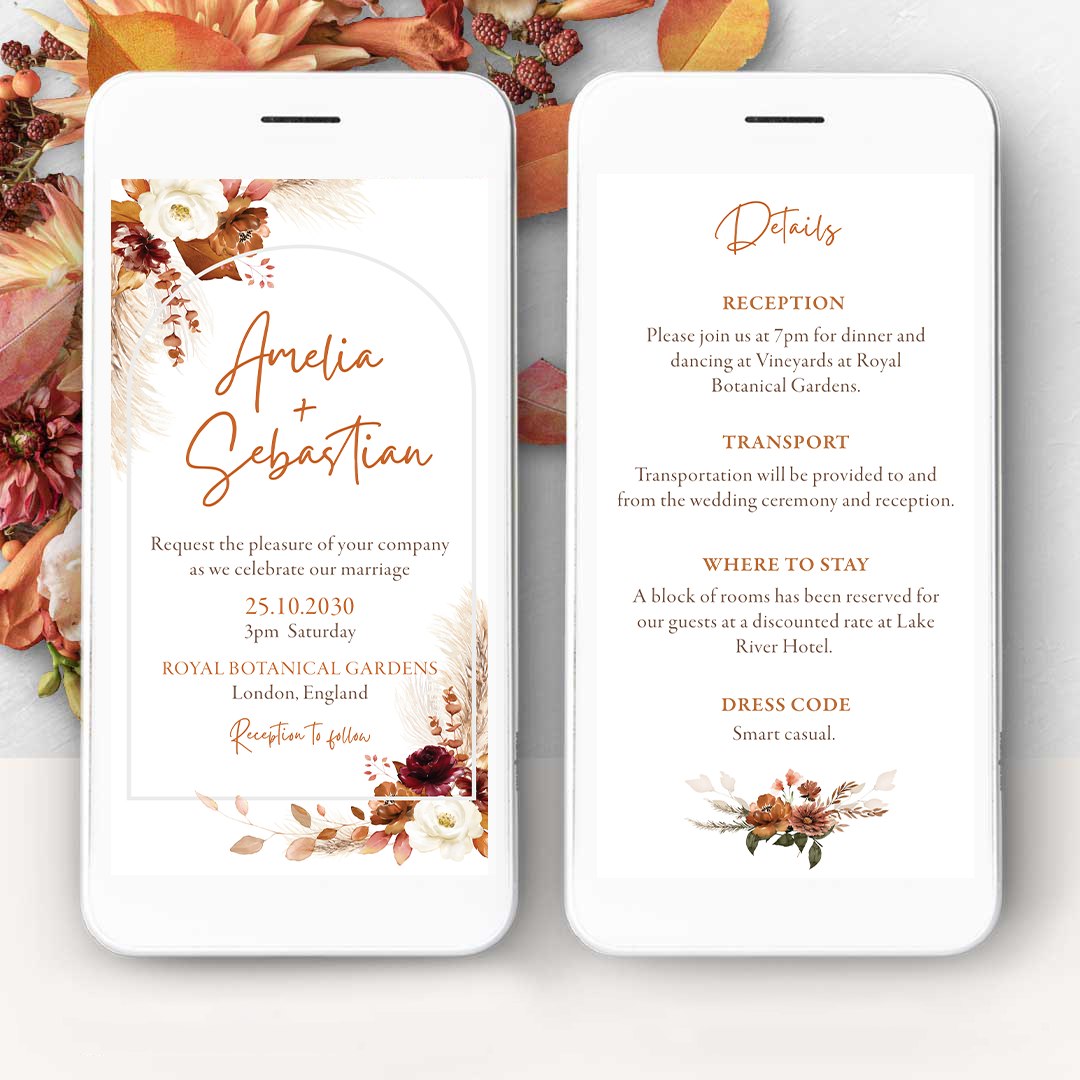 Fall Wedding Website