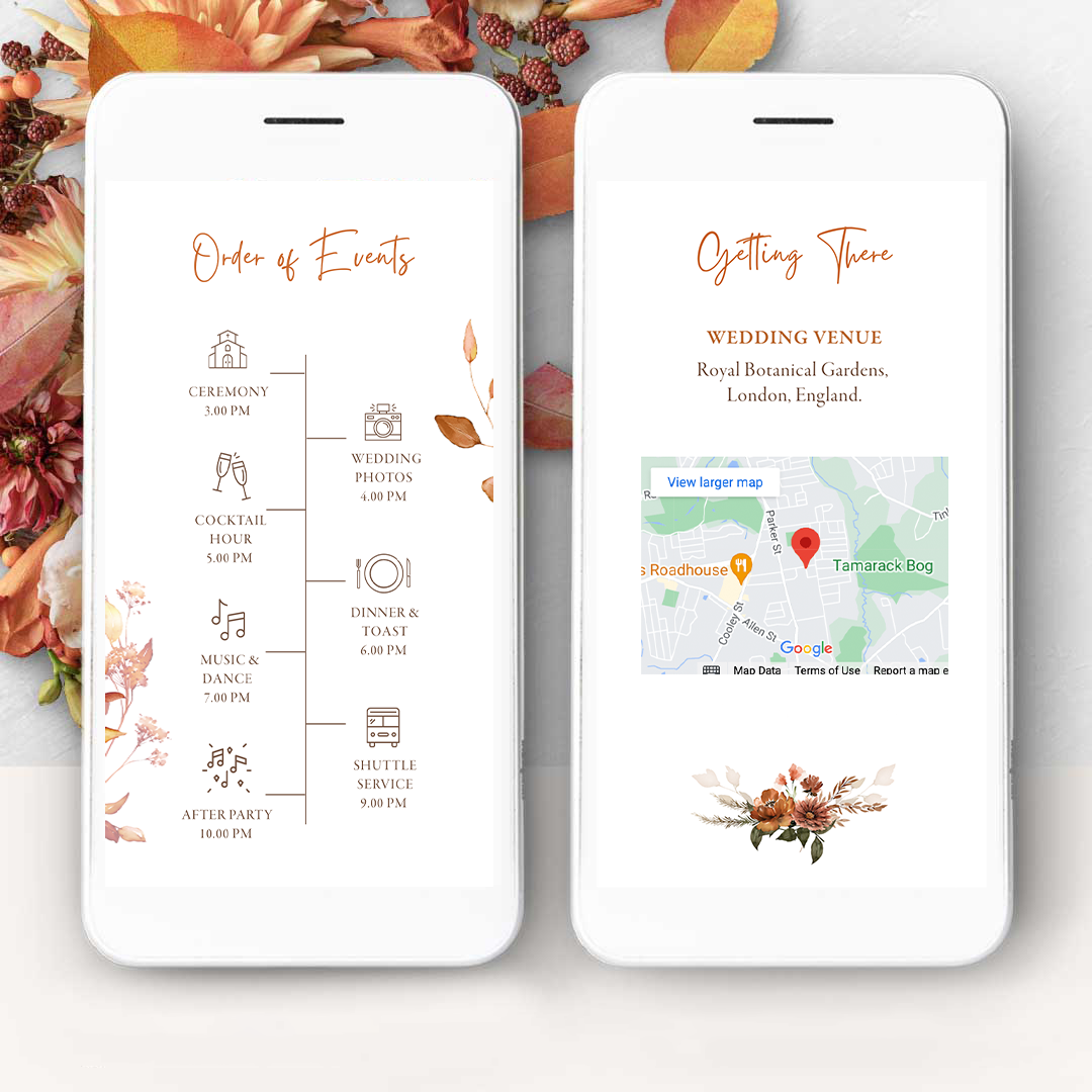 Fall Wedding Website