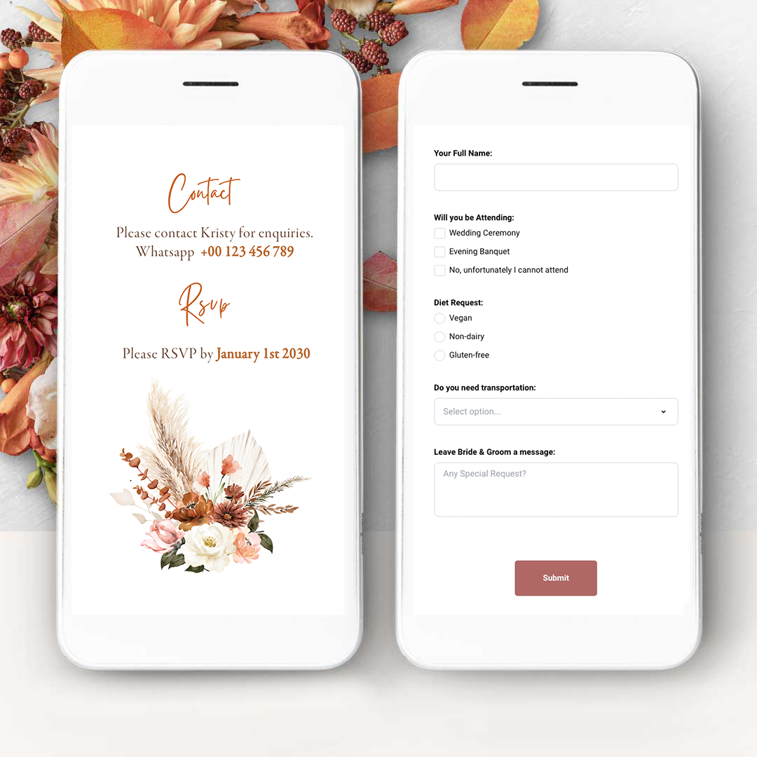 Fall Wedding Website