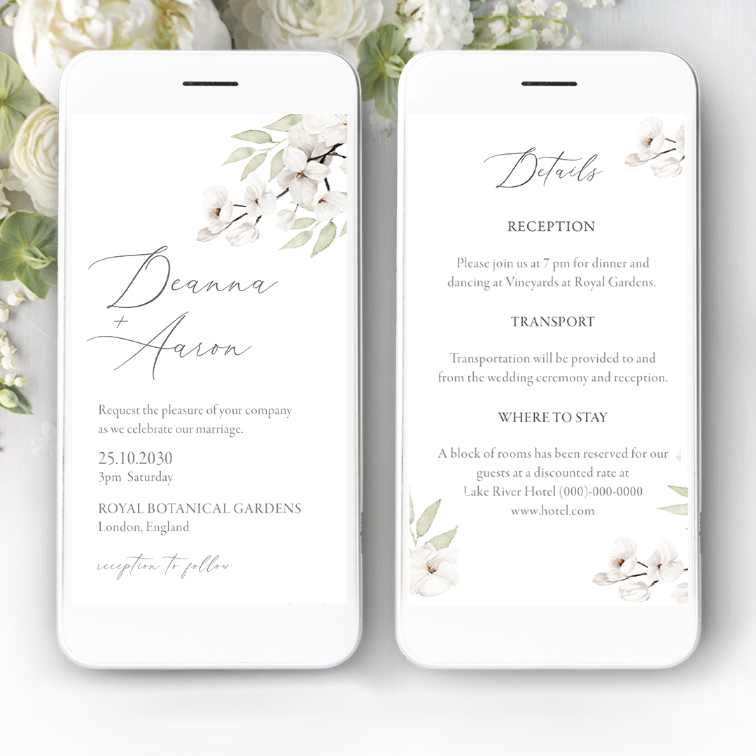 Floral Wedding Website