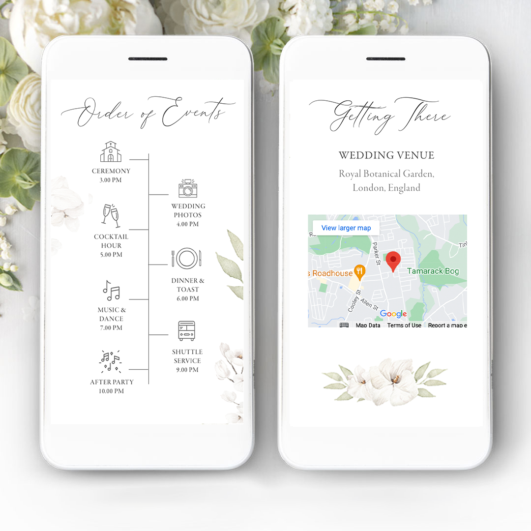 Floral Wedding Website