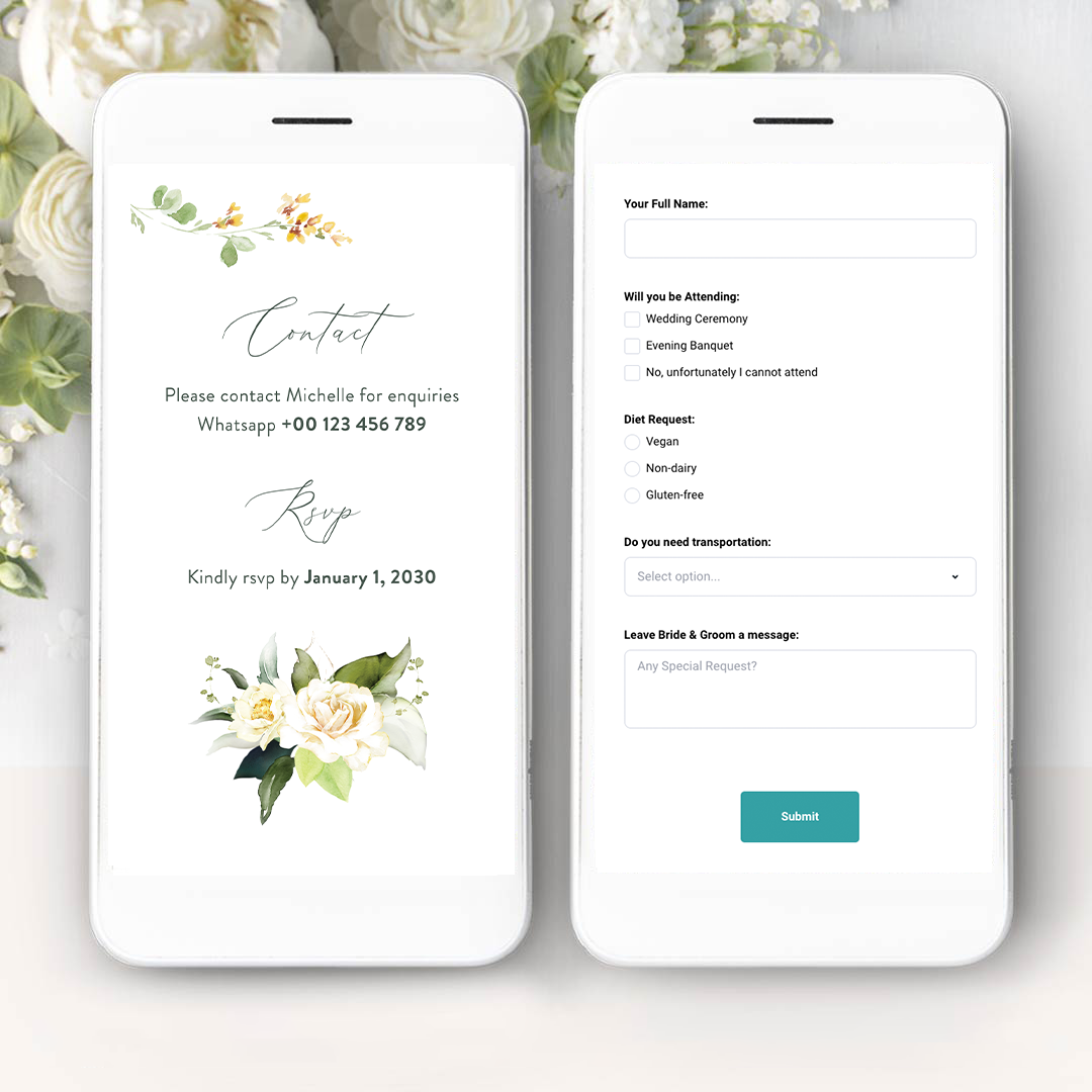 Garden Wedding Website