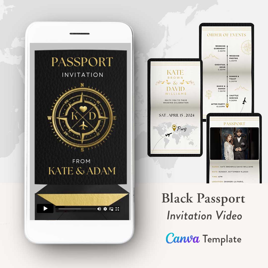 Black Destination Wedding Invitation Video